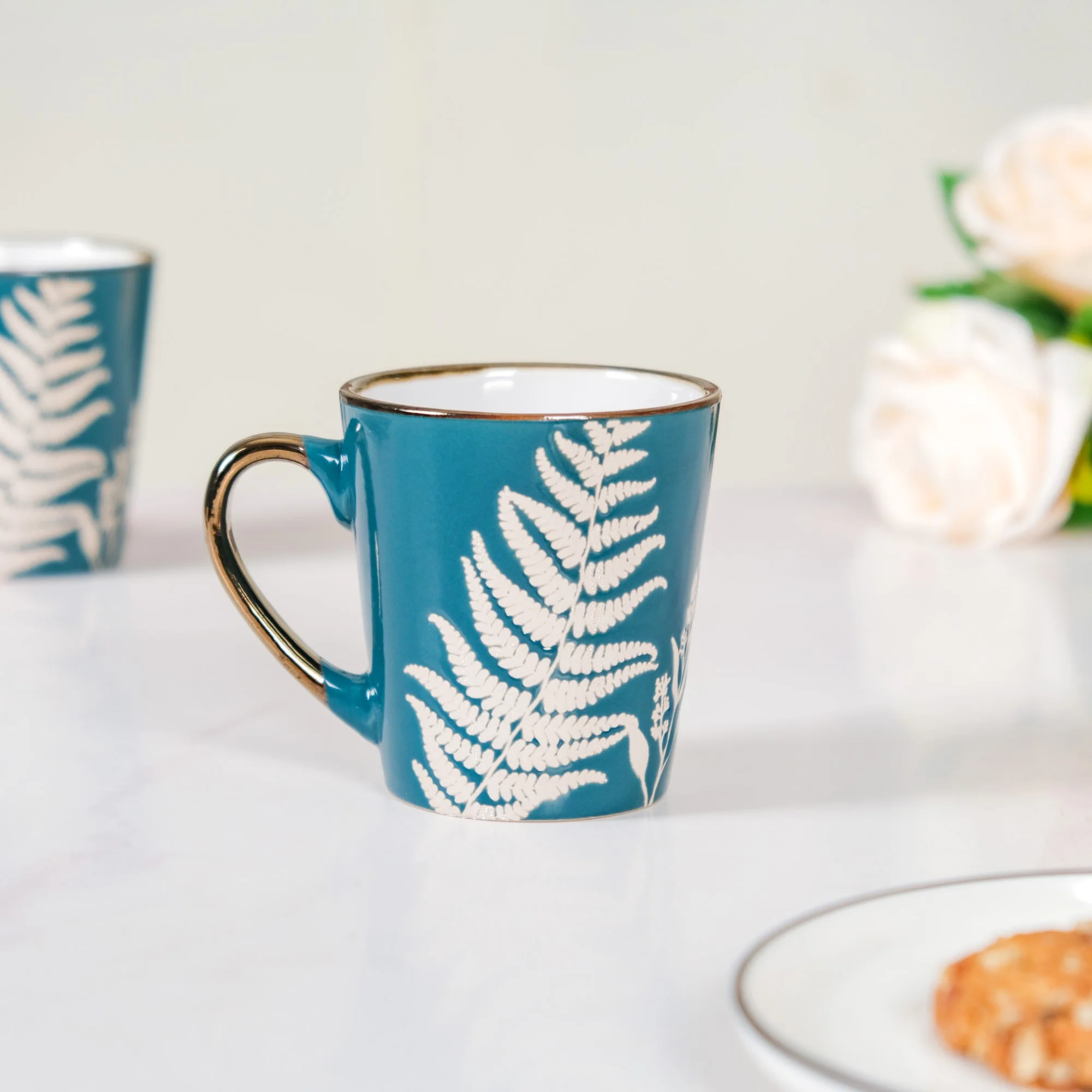Chai Tea Latte Mug Set of 6 Teal 200ml - Image 5
