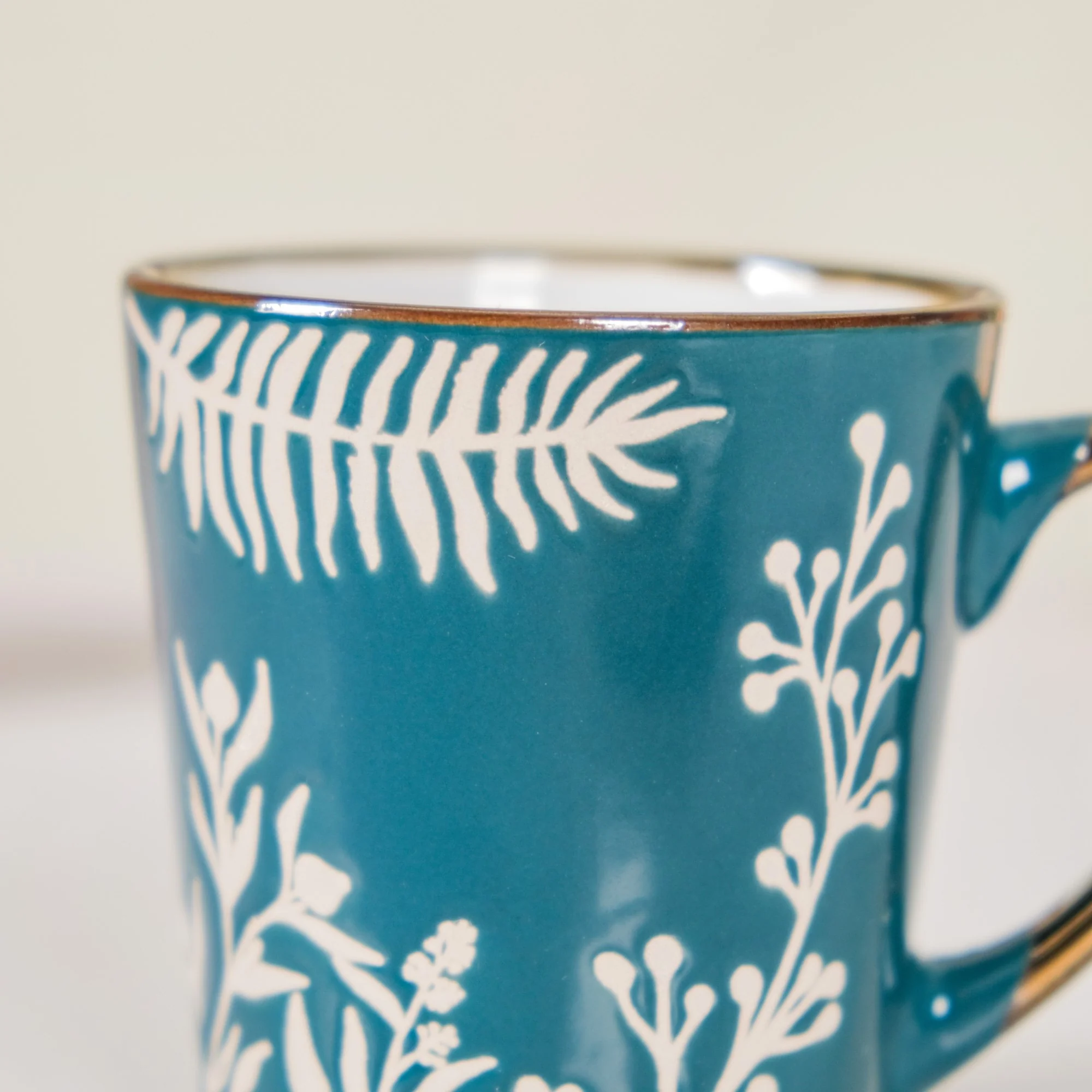 Chai Tea Latte Mug Set of 6 Teal 200ml - Image 9