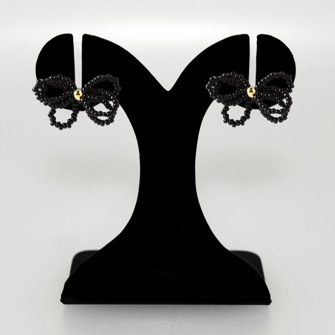 Charming Bow Stud Earrings - Image 7