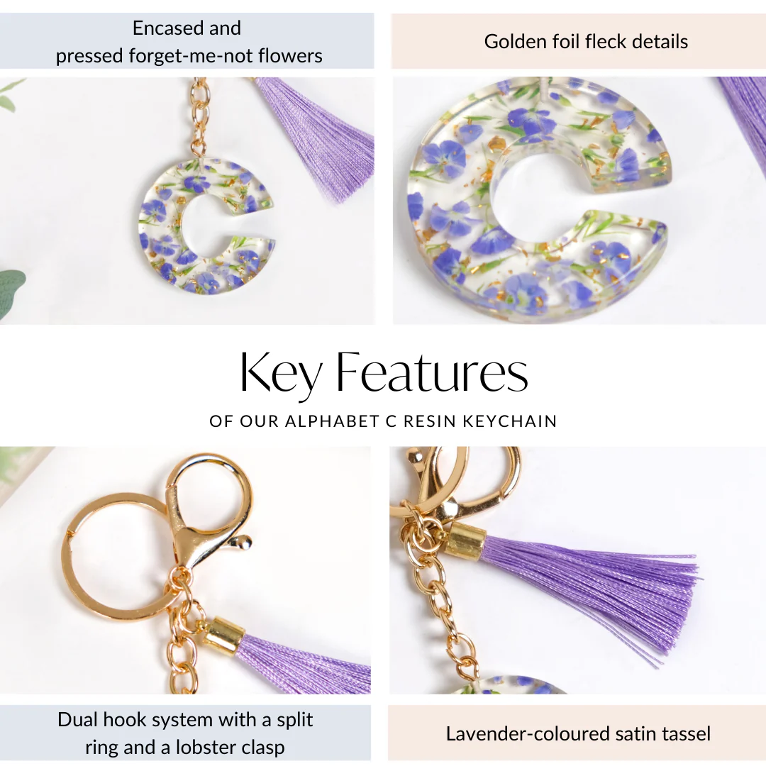 Charming Elegance C Alphabet Keychain - Image 5