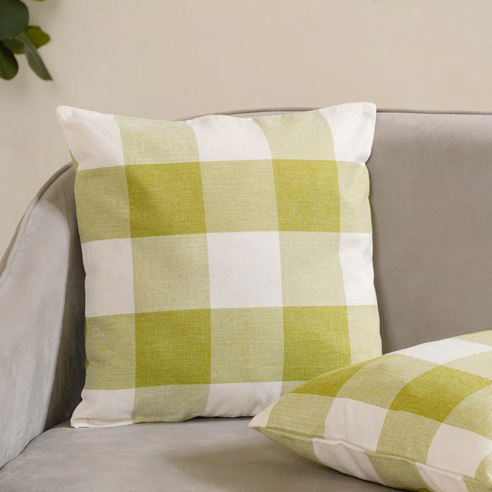 Checked Cushion Cover Set of 2 - Image 8