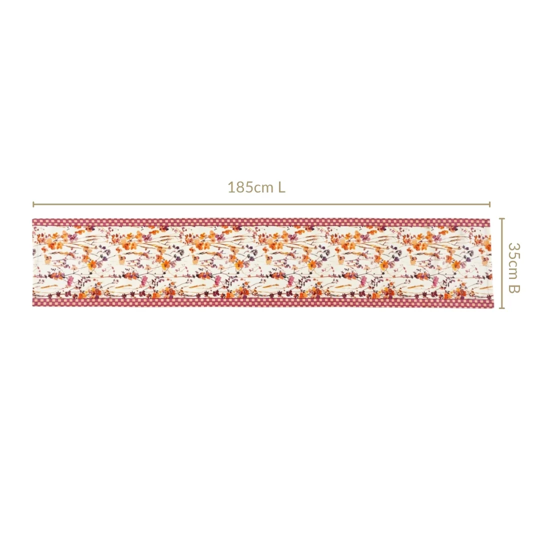Checkered Border 6 Seater Runner 185x35cm - Image 3