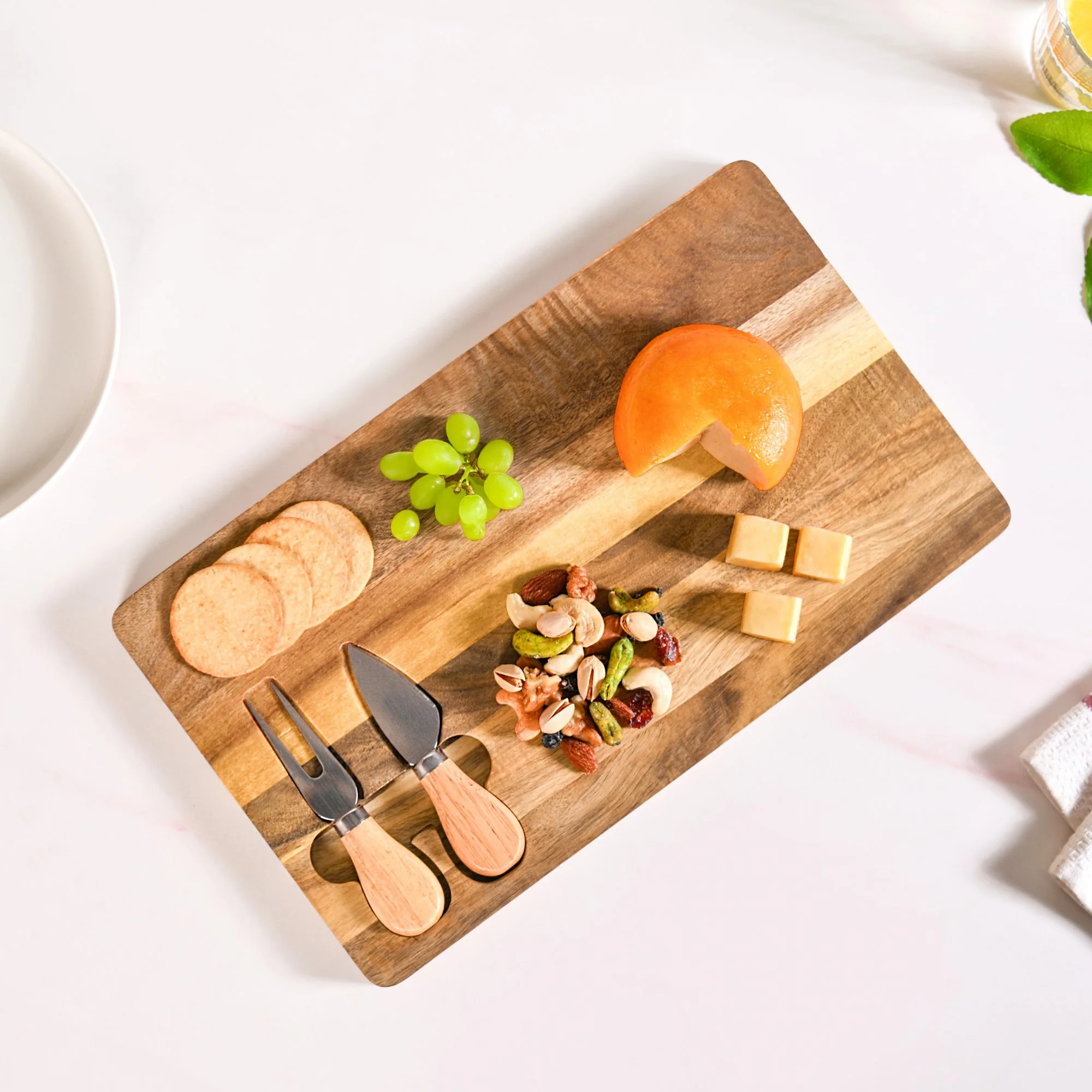 Cheese Board With Cheese Knife And Fork - Image 9