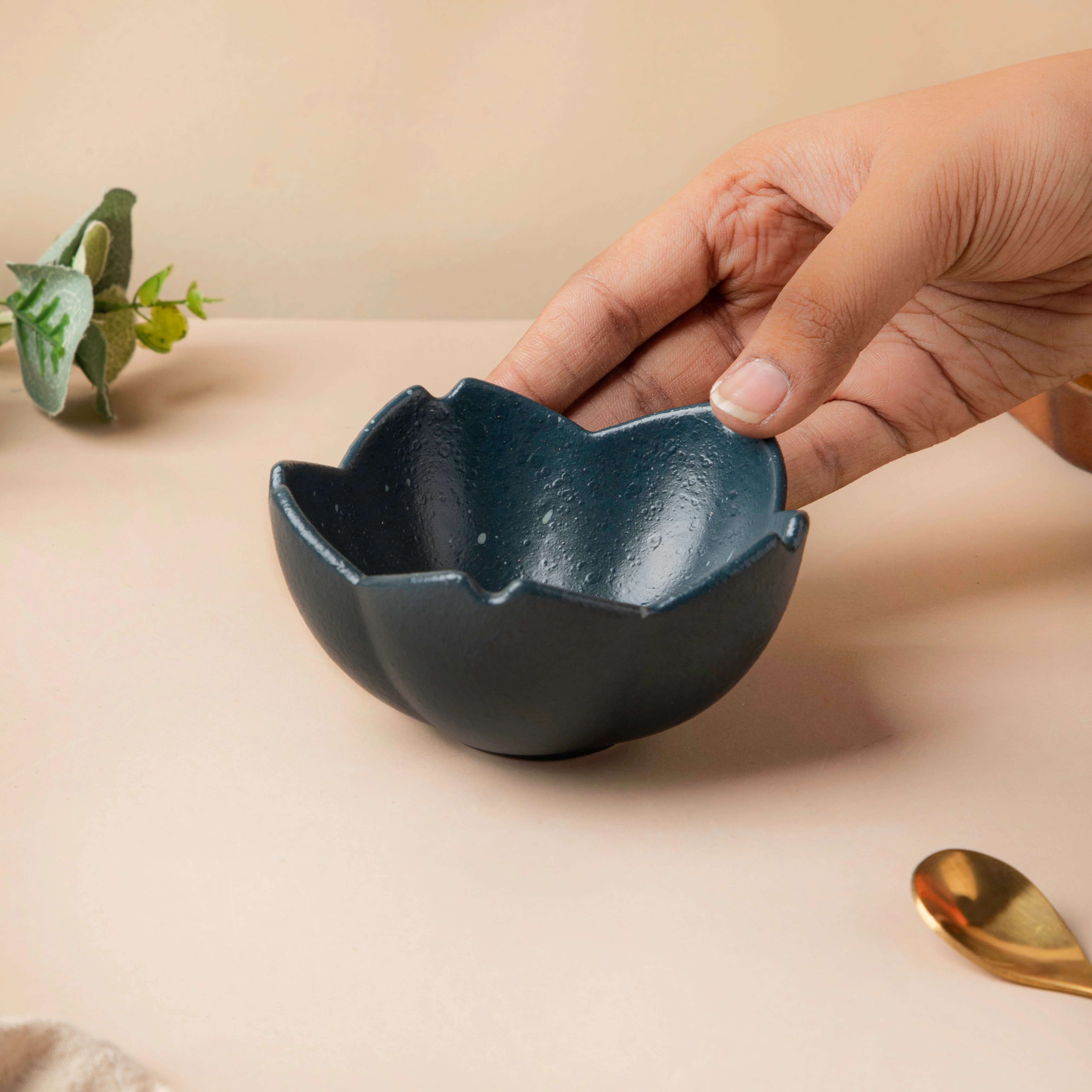 Cherry Blossom Teal Pudding Bowl 150 ml - Image 2