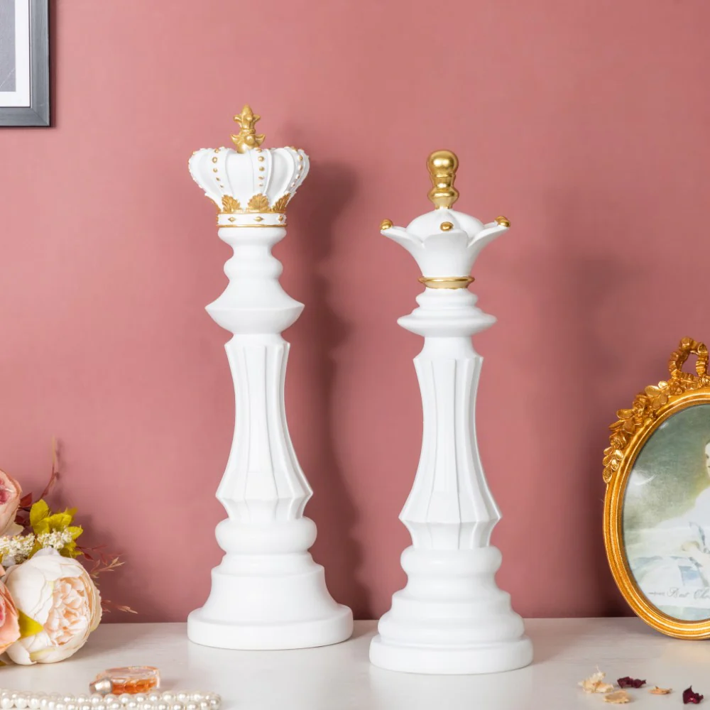 Chess King Showpiece White 15 Inch - Image 6