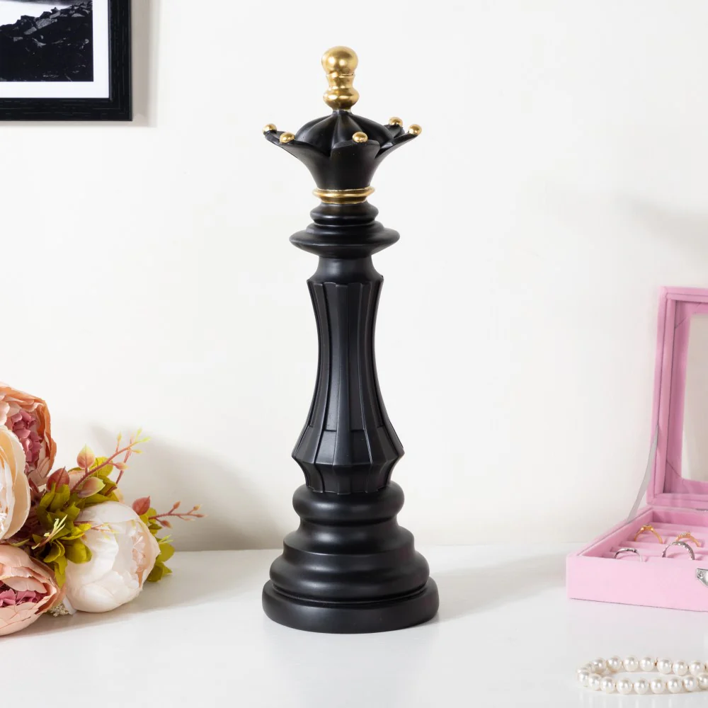 Chess Queen Showpiece Black 14 Inch - Image 4