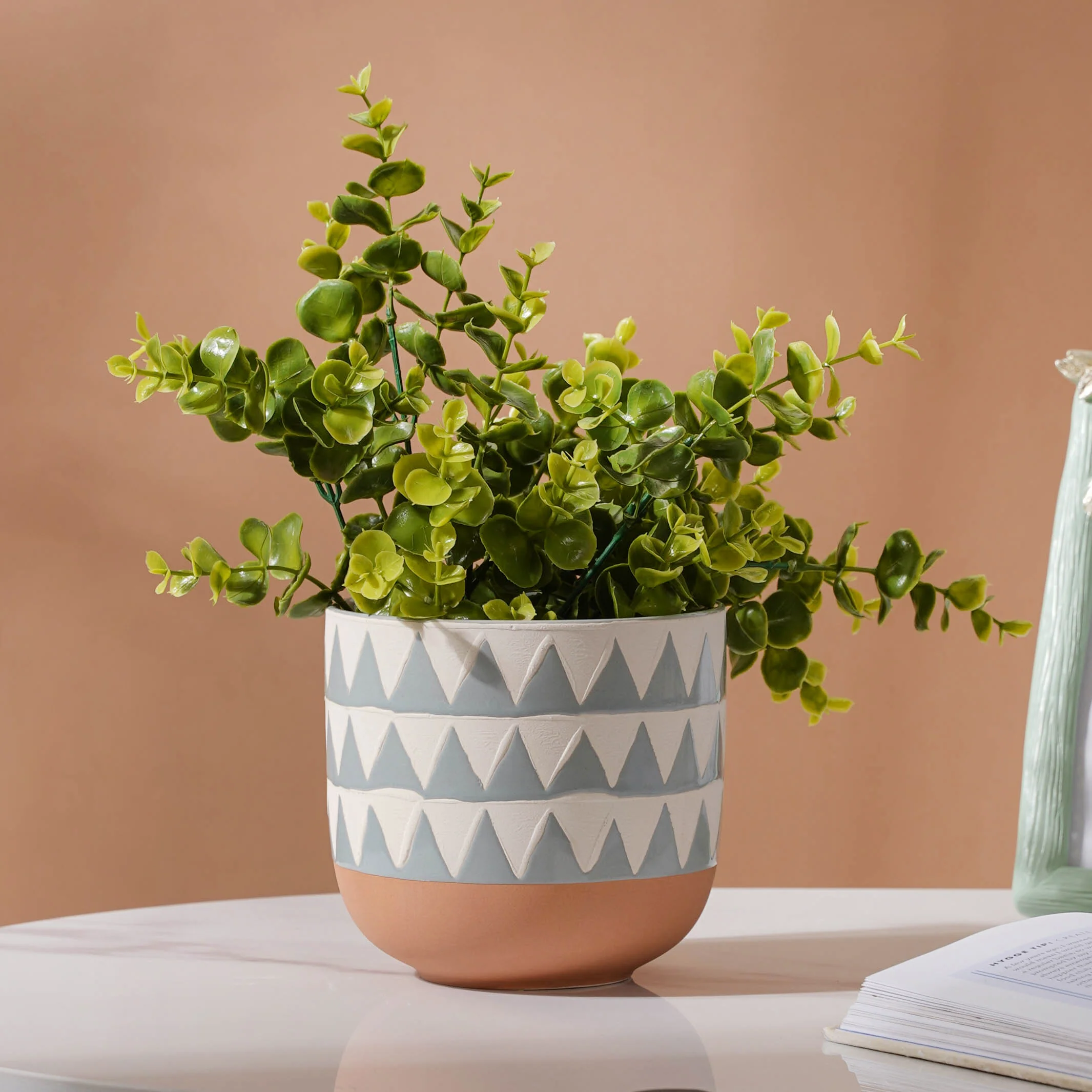 Chevron Pottery Vase - Image 6