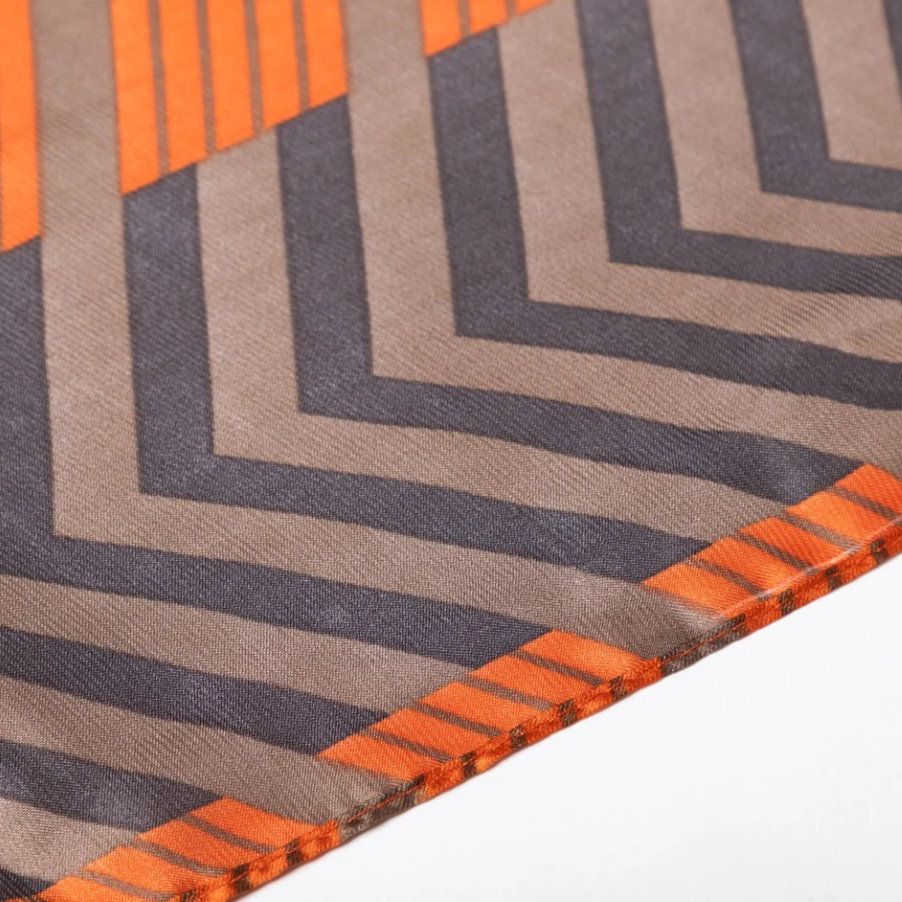 Chevron Silk Neck Scarf For Women - Image 3