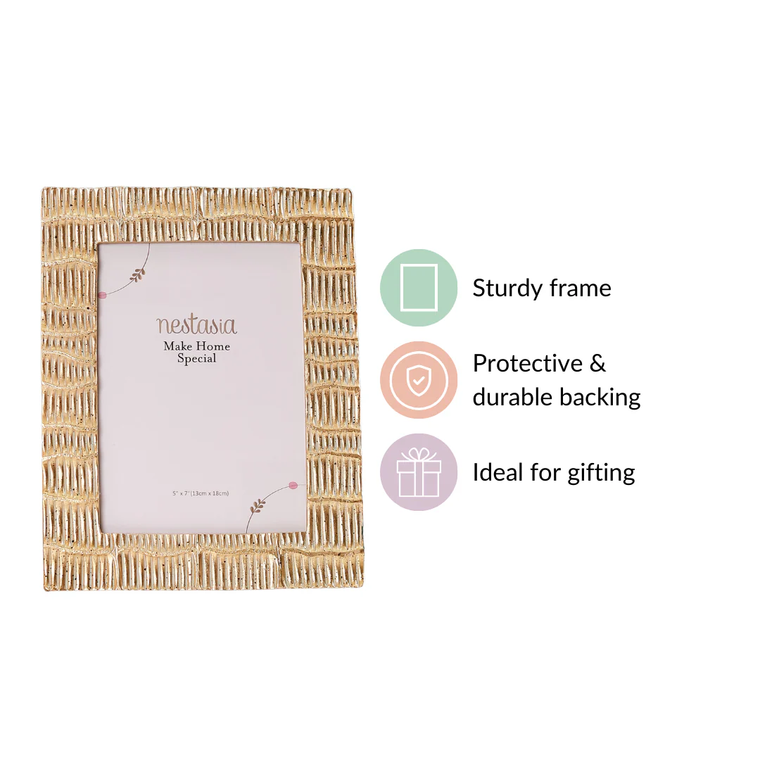 Chic Gold Photo Frame Decor 9.5"x7.5" - Image 5