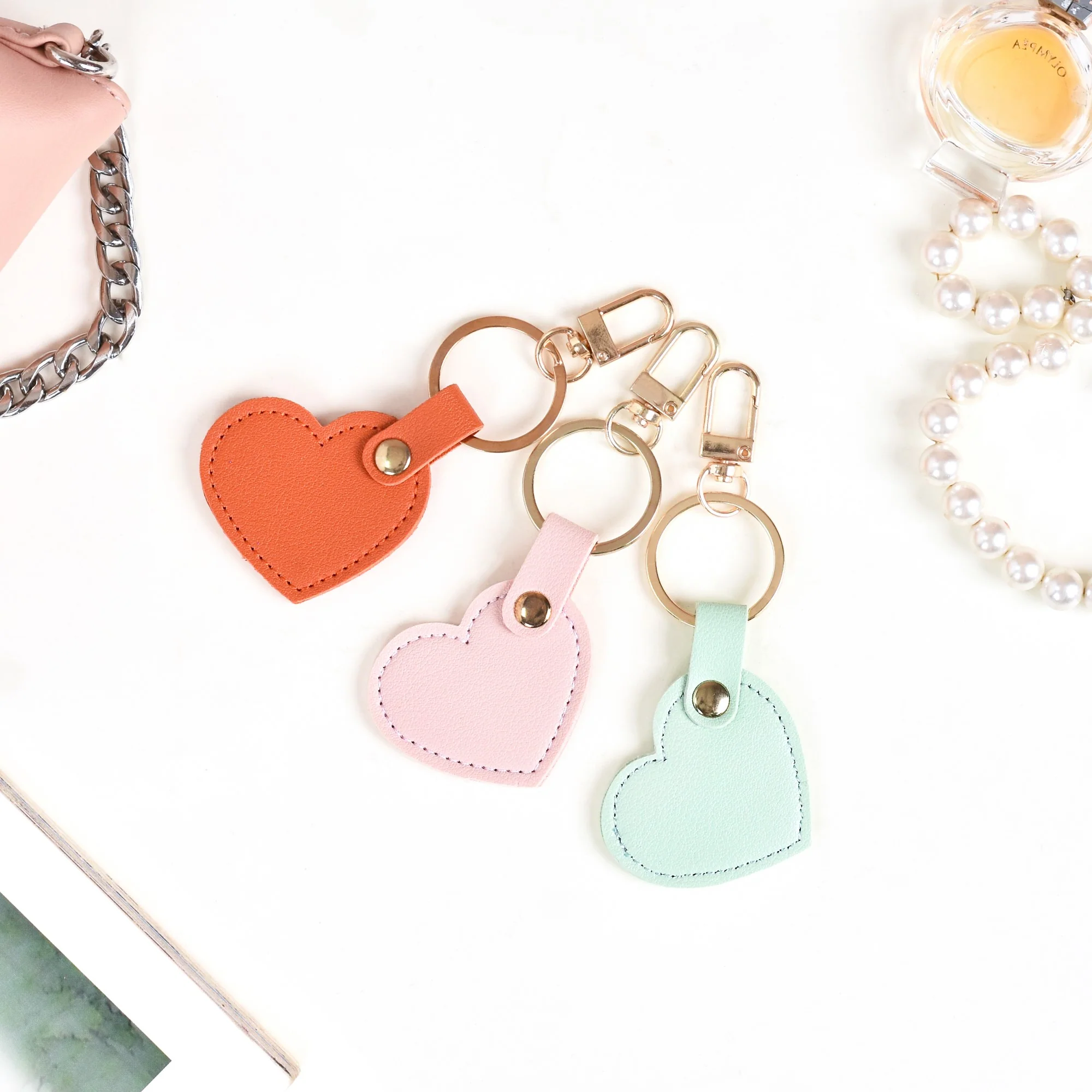 Chic Heart Keychain Set of 3 - Image 2