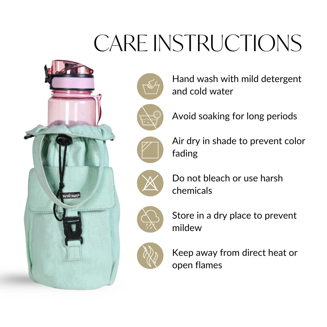 Chic Mint Drawstring Bottle Holder - Image 8