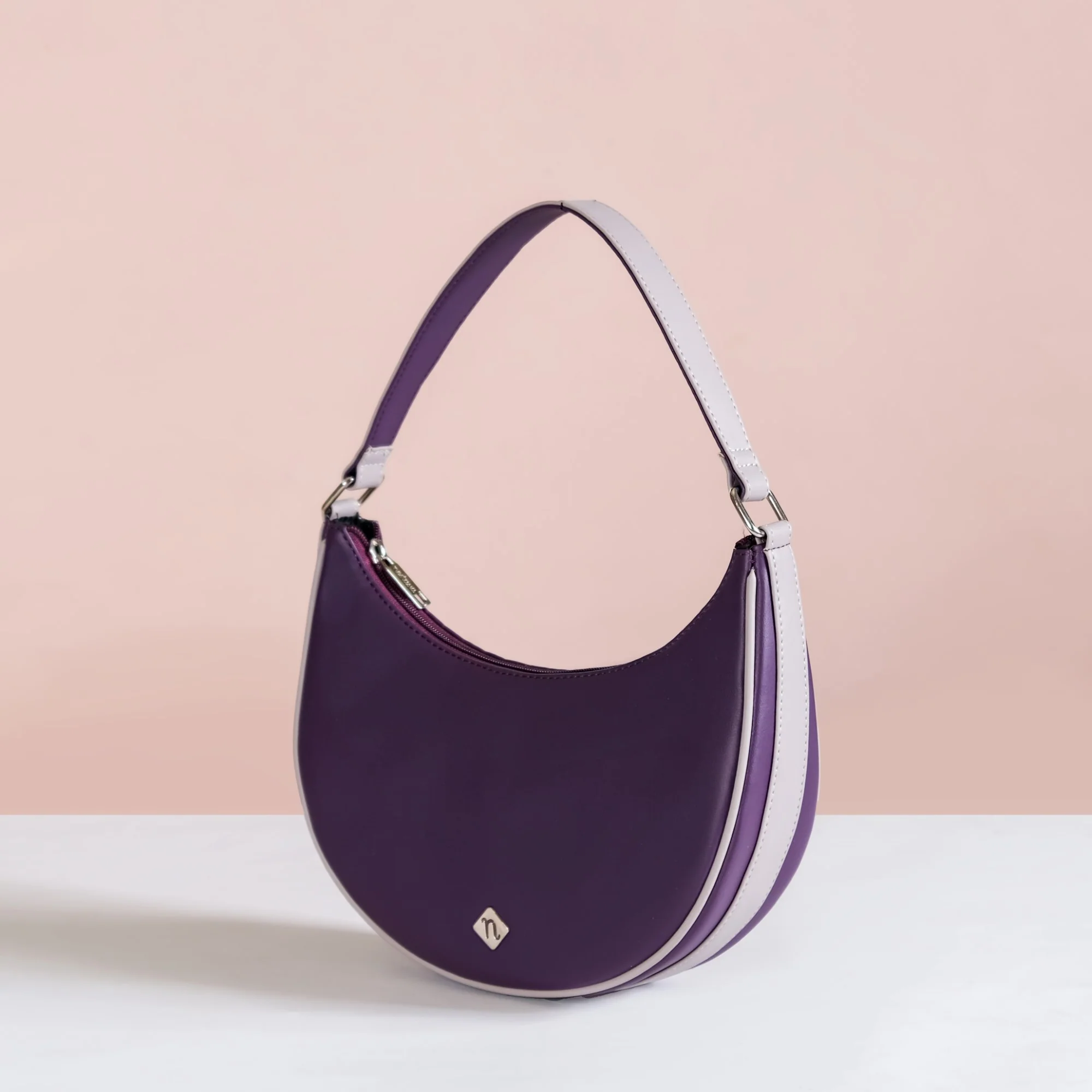 Chic Moon Shoulder Bag Purple - Image 13