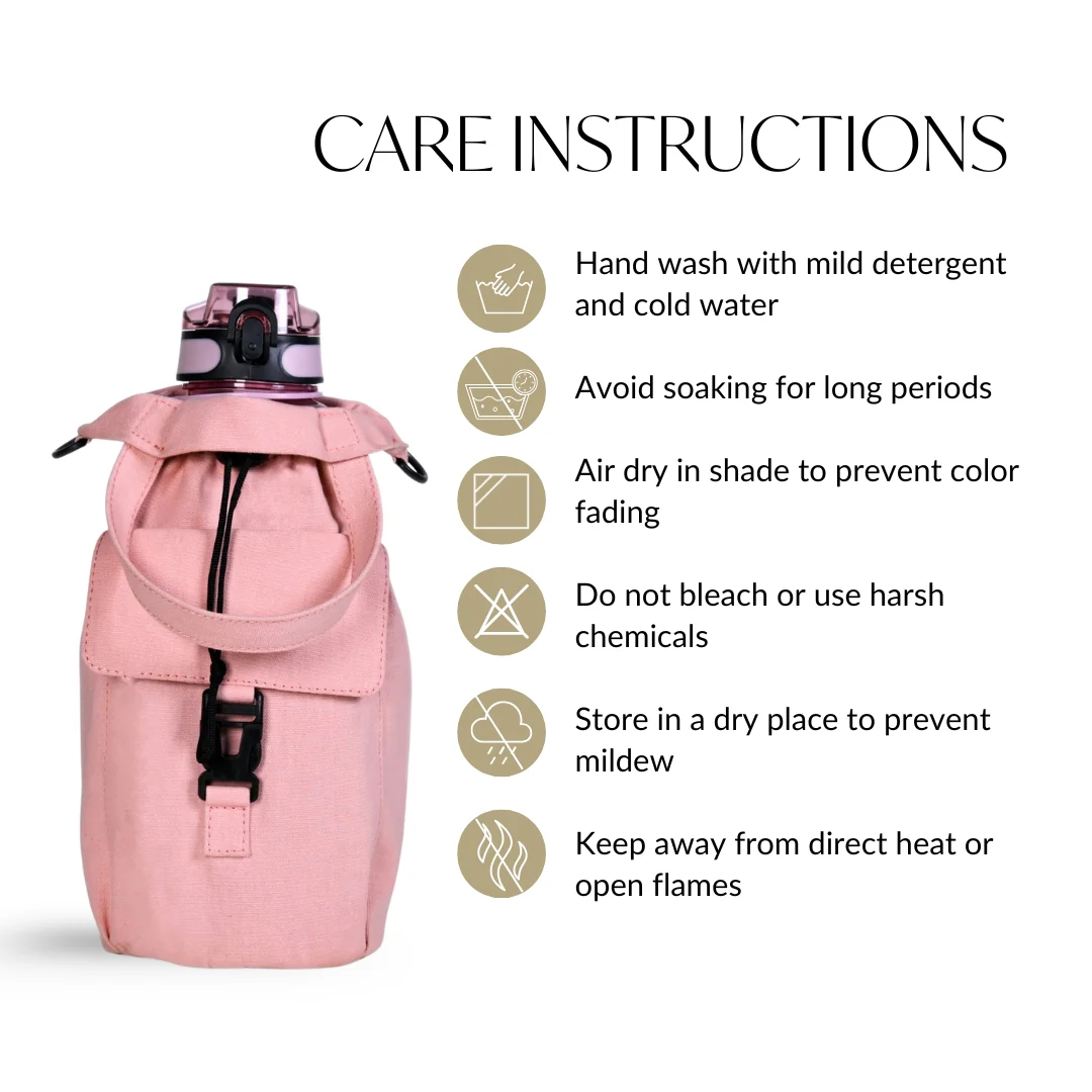 Chic Pink Drawstring Bottle Holder - Image 10