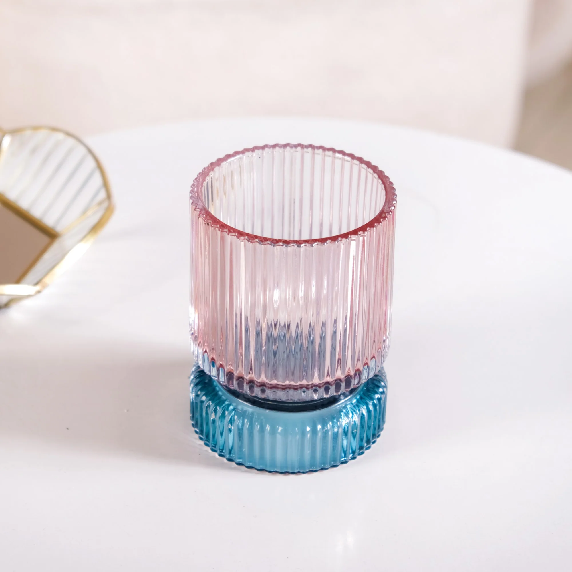 Chic Tinted Glass Tealight Candle Holder - Image 7