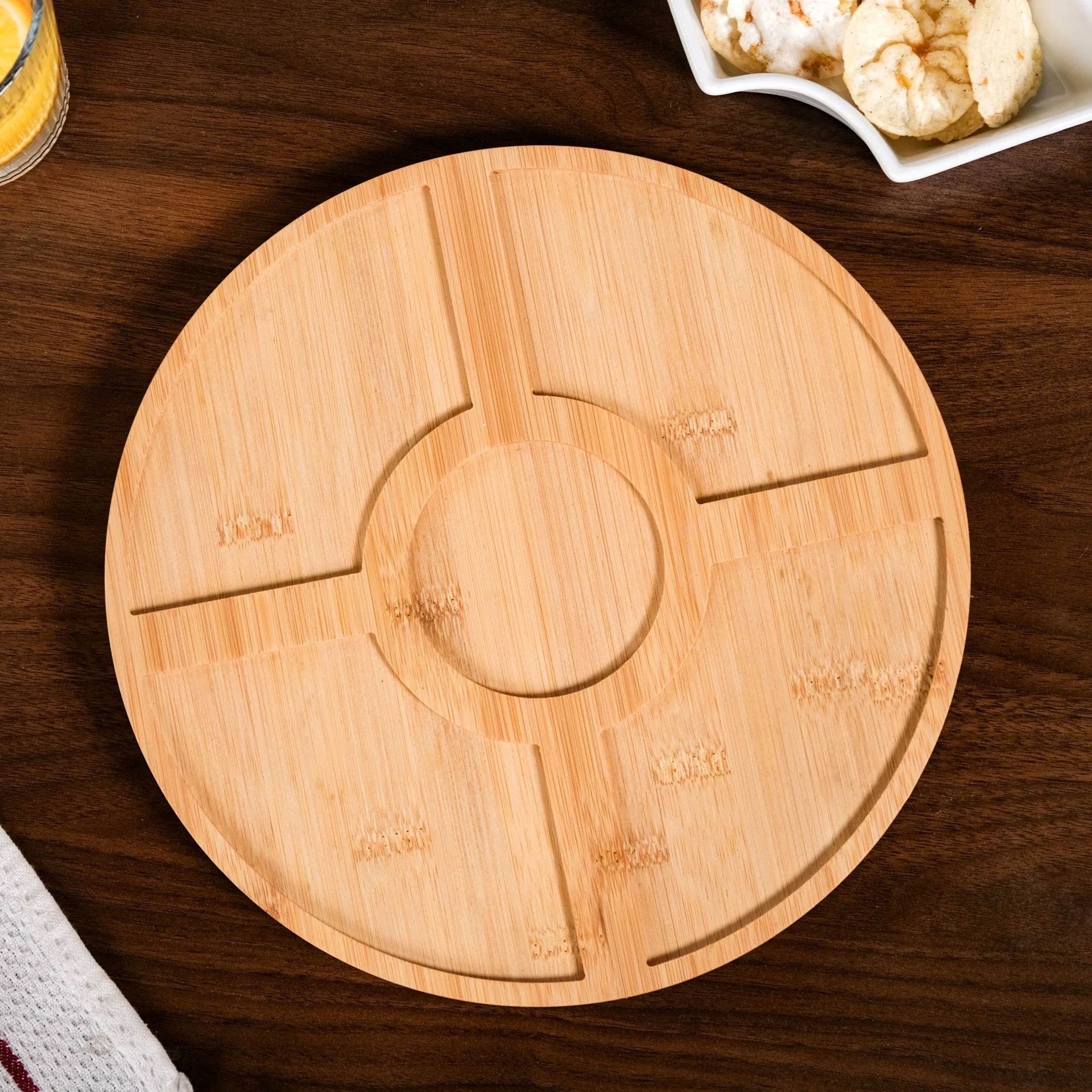 Chip And Dip White Ceramic Platter - Image 7
