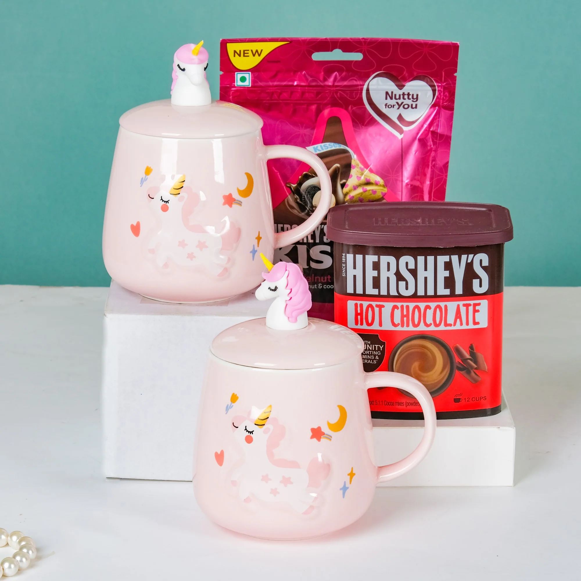 Choco-lot Unicorn Cup Gift Hamper Set Of 4 - Image 3