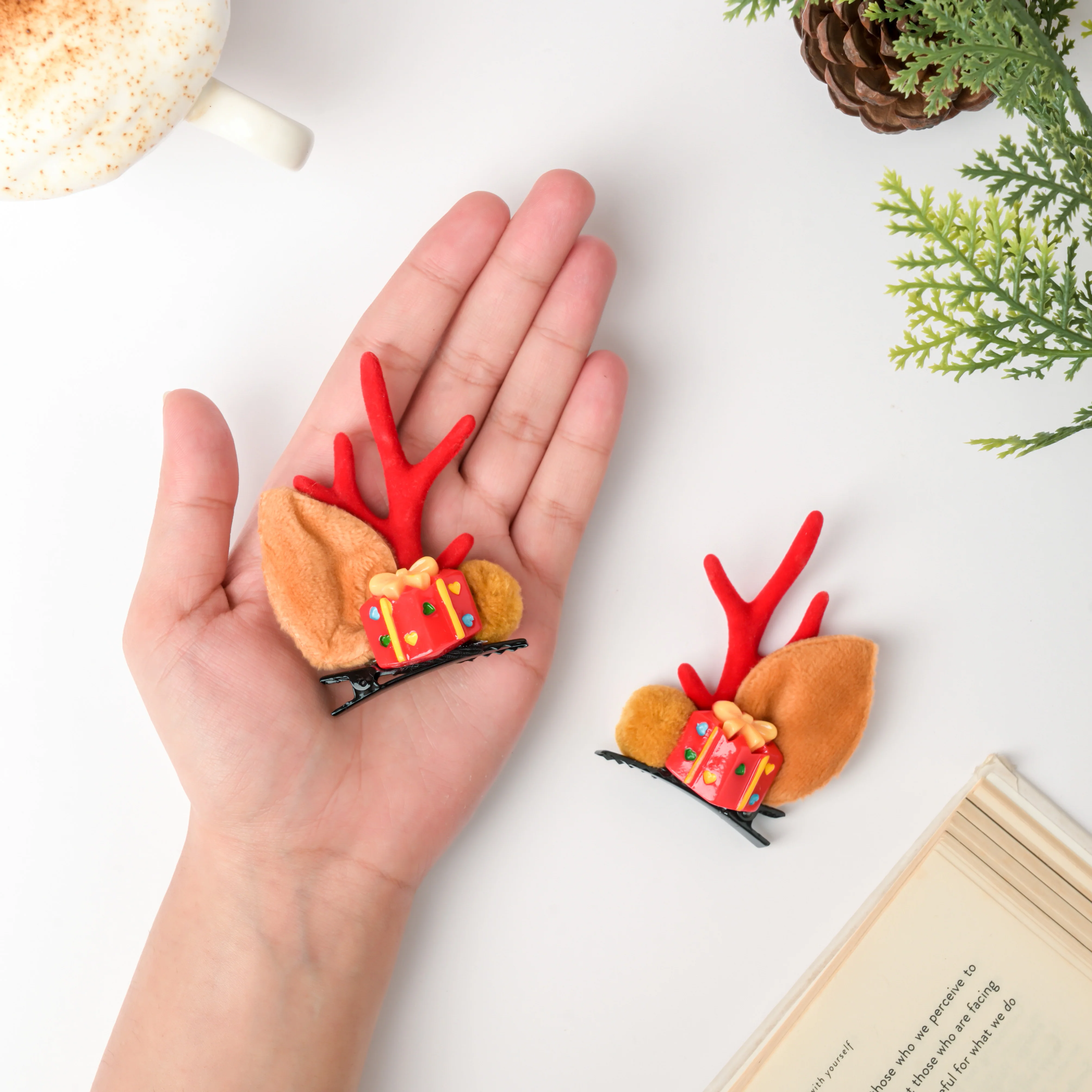 Christmas Gift Hairclip Set Of 2 - Image 2