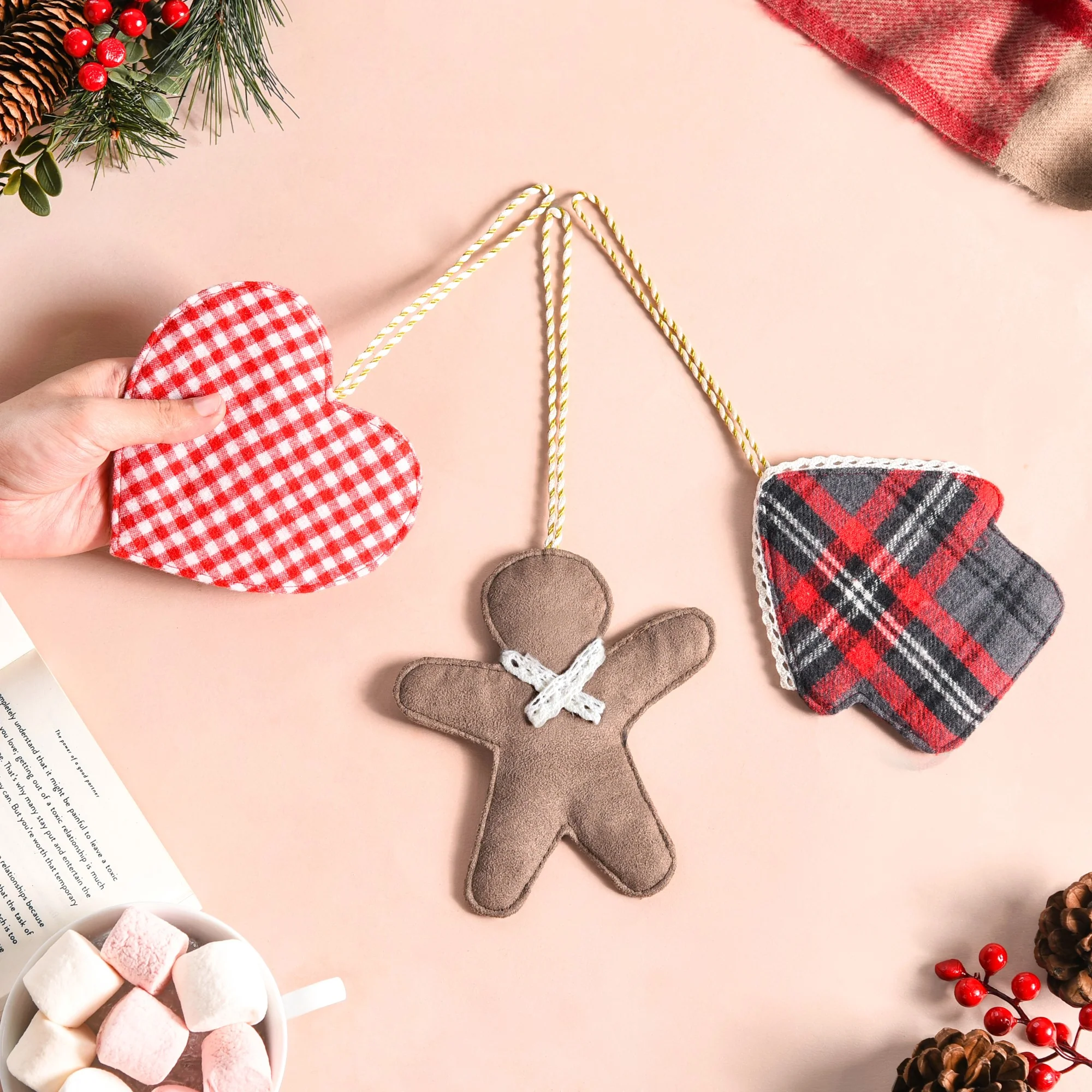 Christmas Hanging Ornaments Set of 3 - Image 3