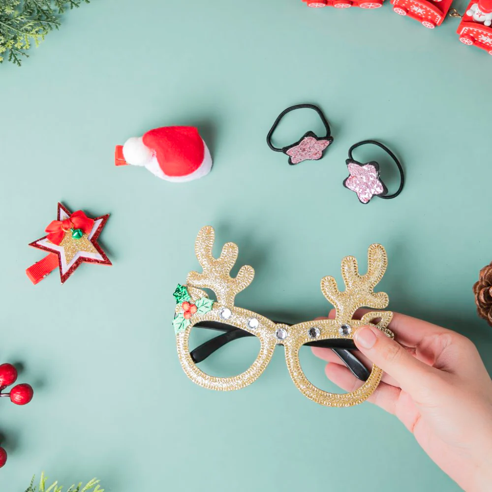 Christmas Party Glasses And Hair Accessories Set Of 5 - Image 2