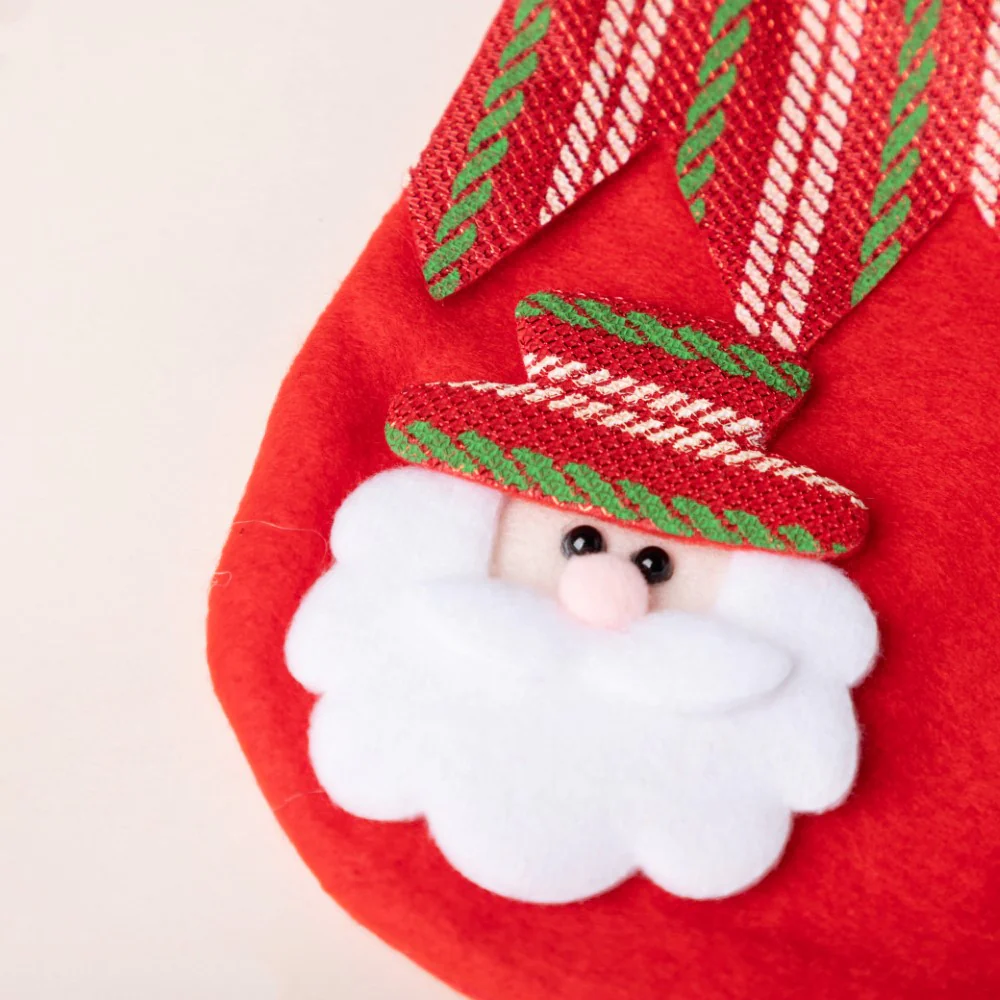 Christmas Santa Quirky Gift Bag Red 7 Inch - Image 5