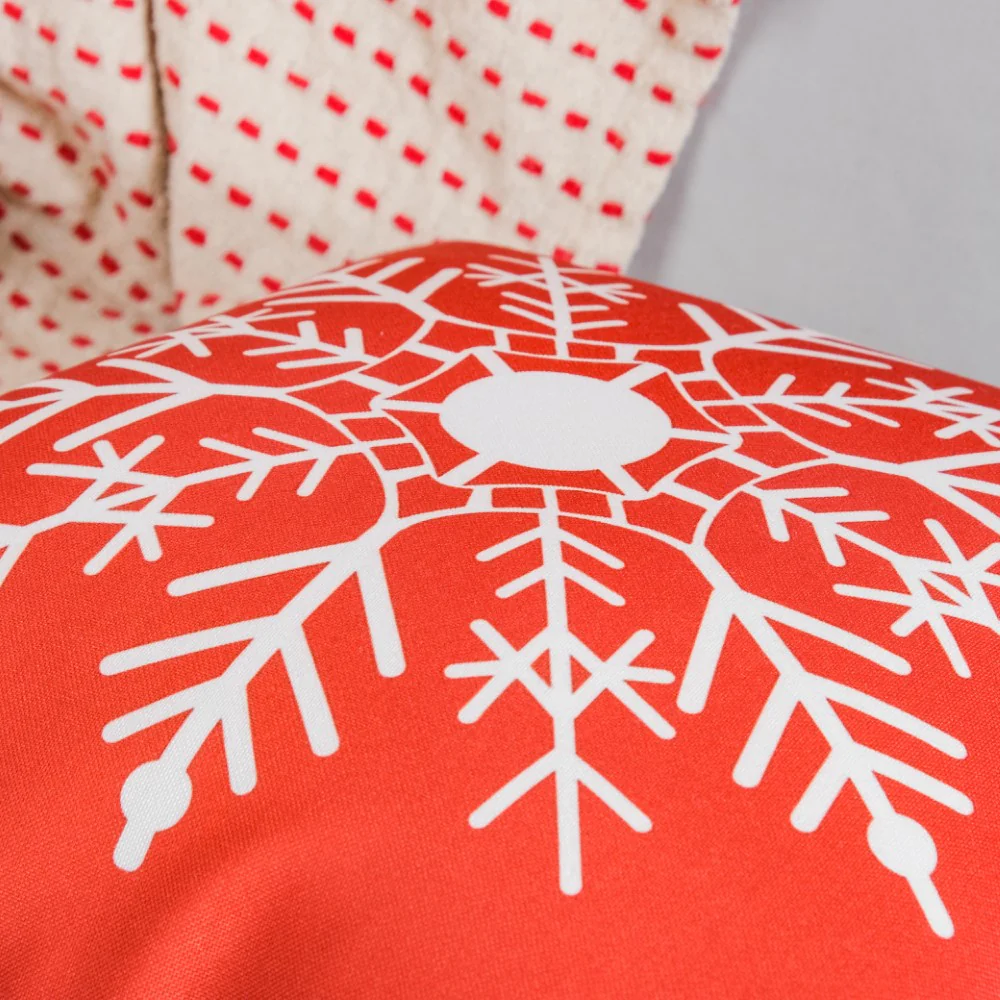 Christmas Velvet Snowflake Cushion Cover 16 X 16 Inch - Image 10