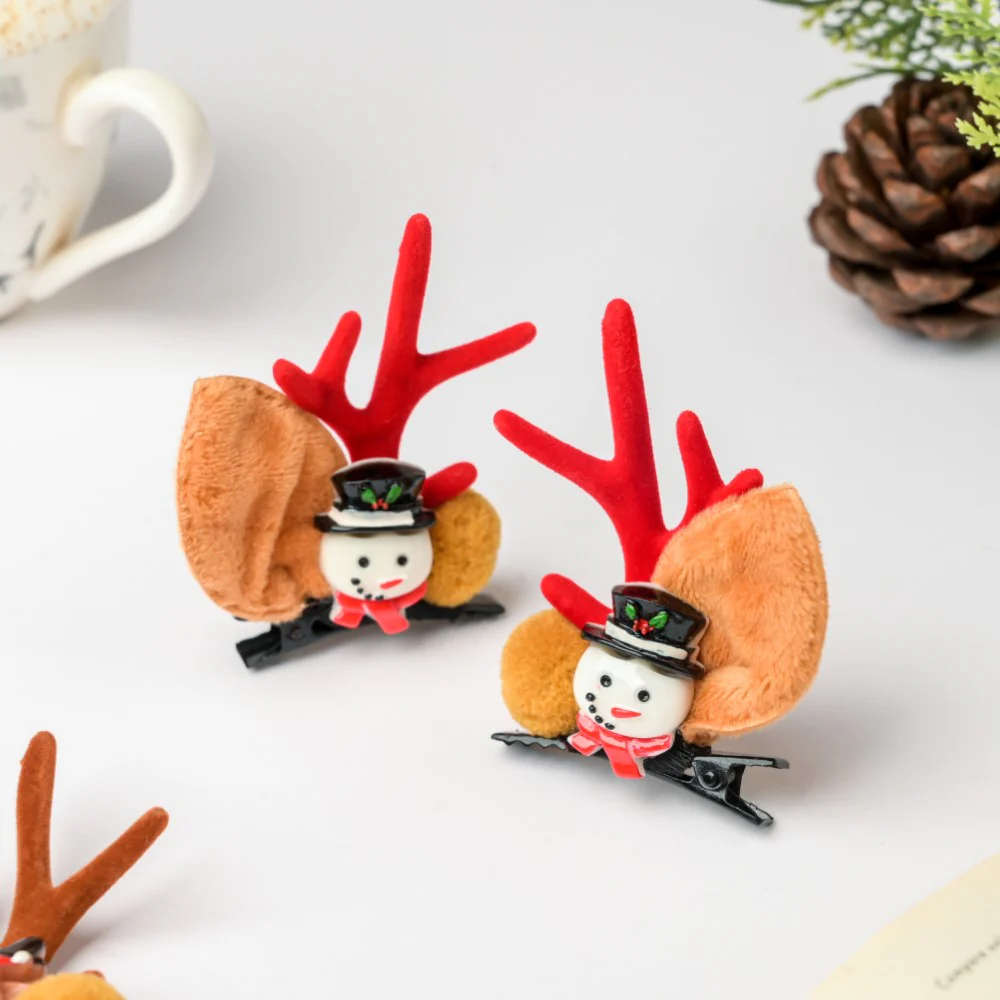 Christmas Snowman Hairclip Set Of 2 - Image 3