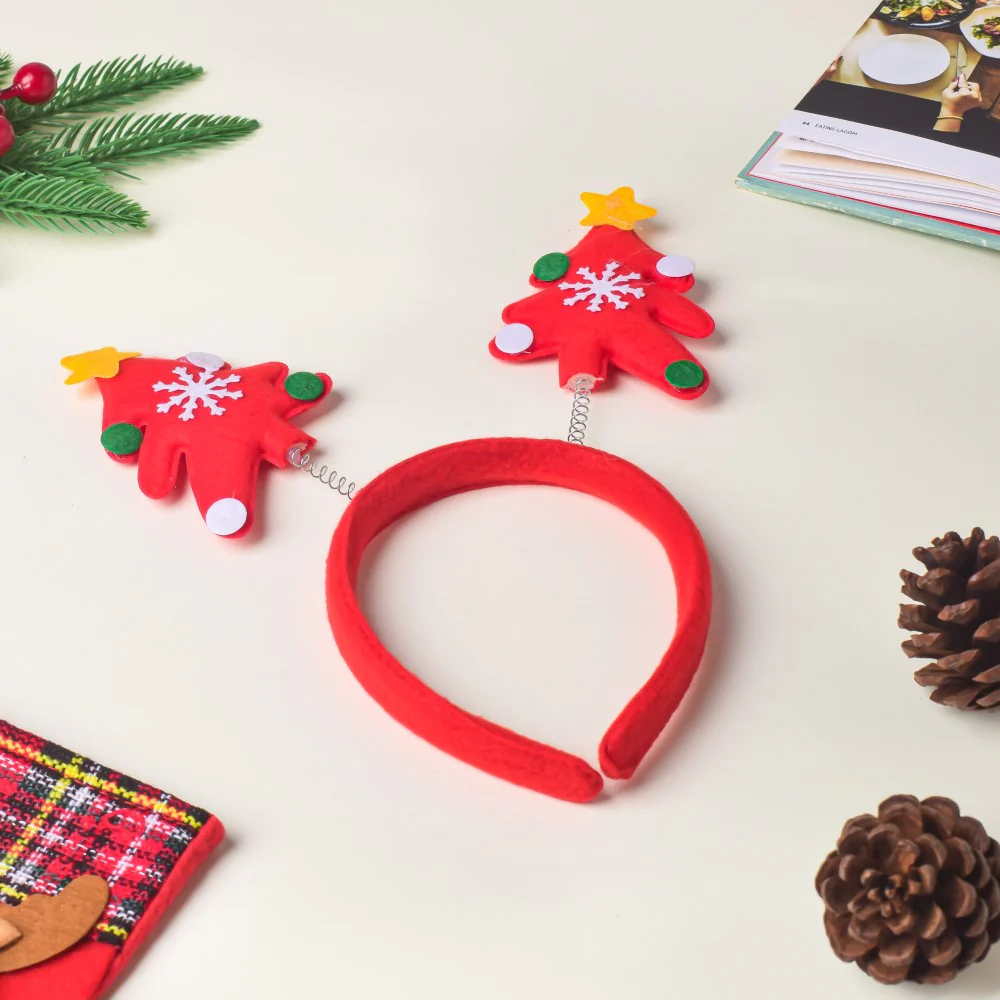 Christmas Tree Hairband Red - Image 4
