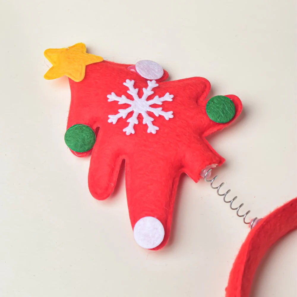Christmas Tree Hairband Red - Image 5