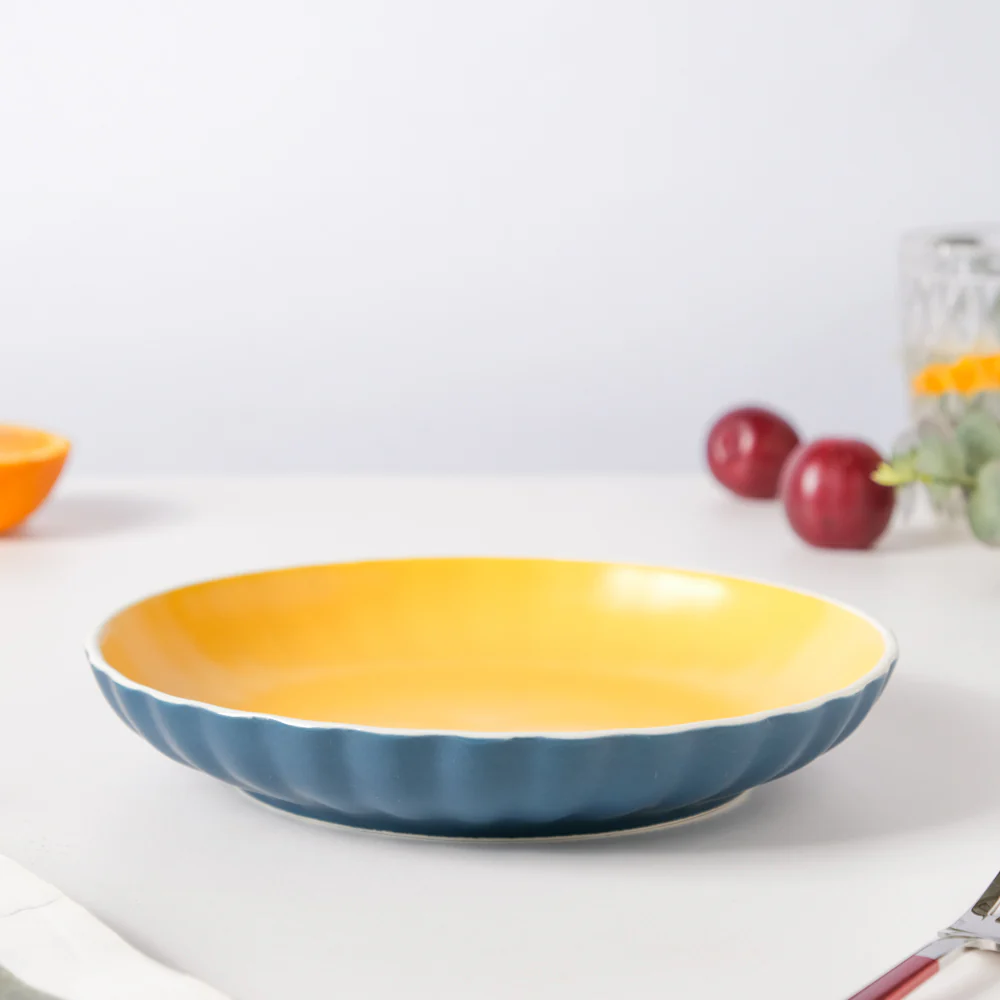 Chrome Snack Plate Blue 7.5 inch - Image 3