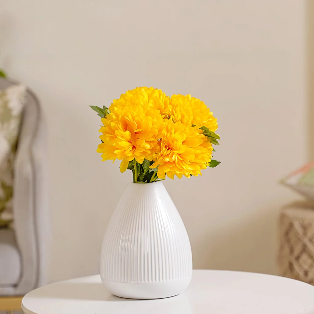 Chrysanthemum Flower Yellow Set Of 5