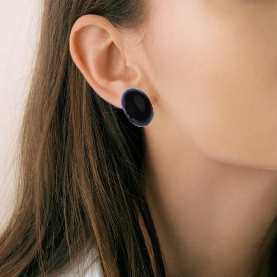 Chunky Huggie Earrings - Image 2