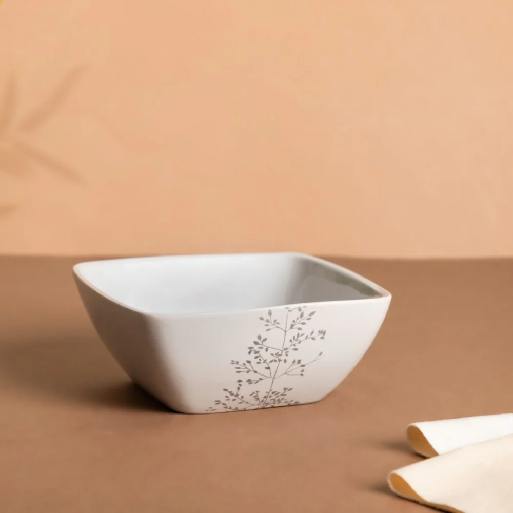Ciara Sprig Grey Bowl 6 Inch 600ml - Image 5