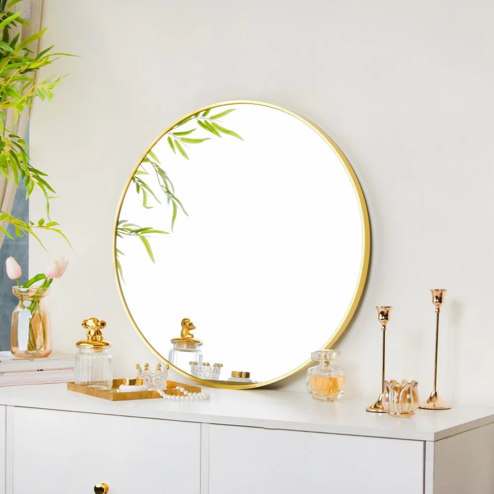 Circle Wall Mirror Gold 23 Inch