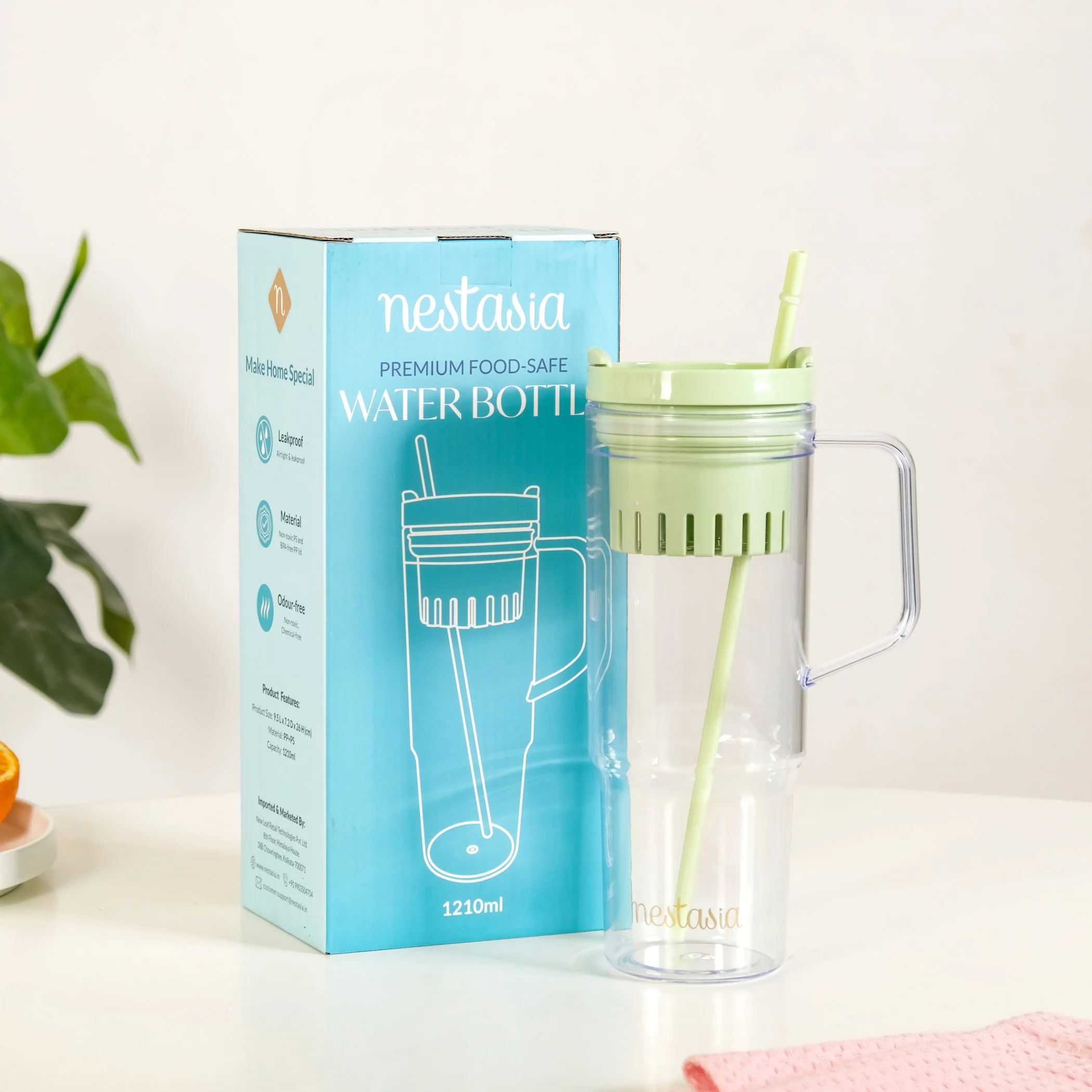 Citrify Travel Sipper Bottle With Infuser Forest Mint 1210ml - Image 4