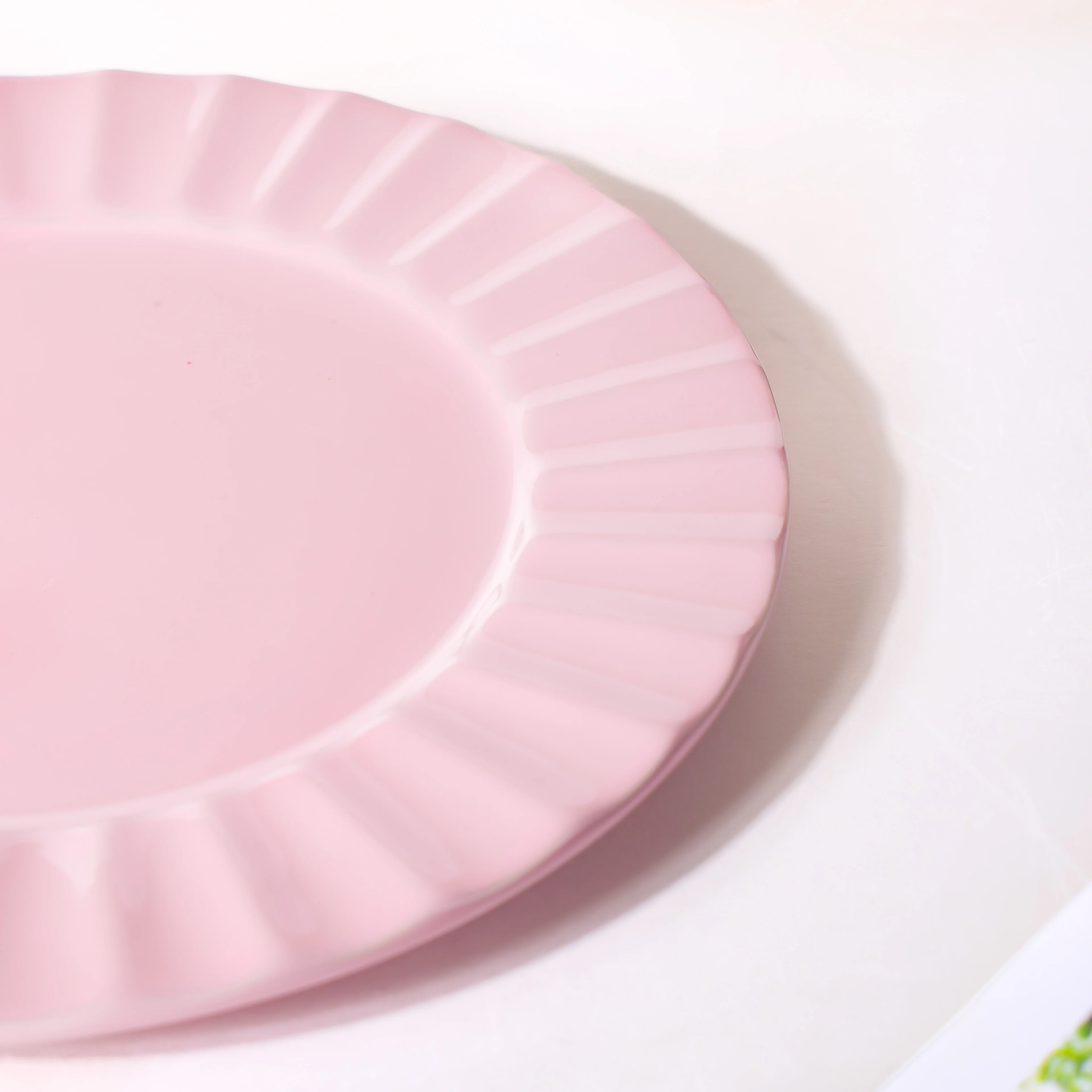 Claramay Pink Pastel Ceramic Snack Plate 8 Inch - Image 5