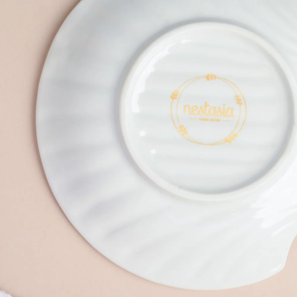 Classic Ceramic Sea Shell Snack Plate White - Image 7