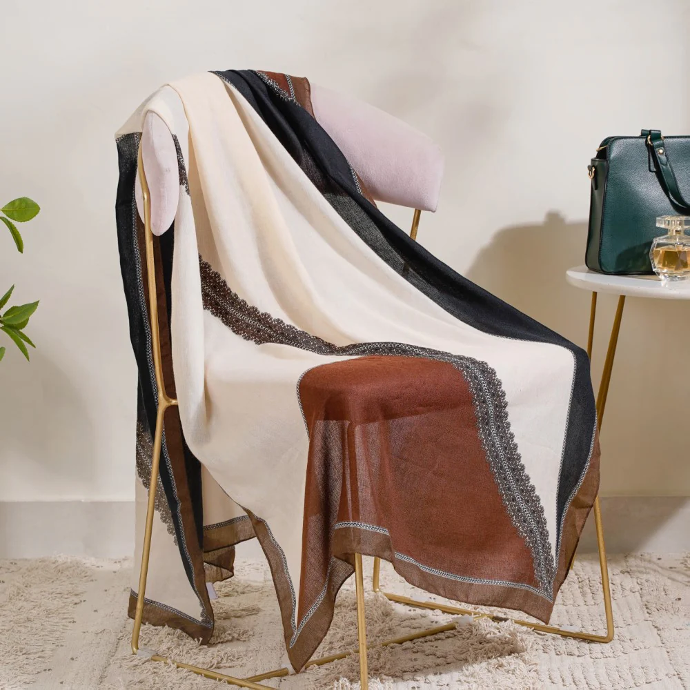 Classic Colour Block Chiffon Scarf - Image 3
