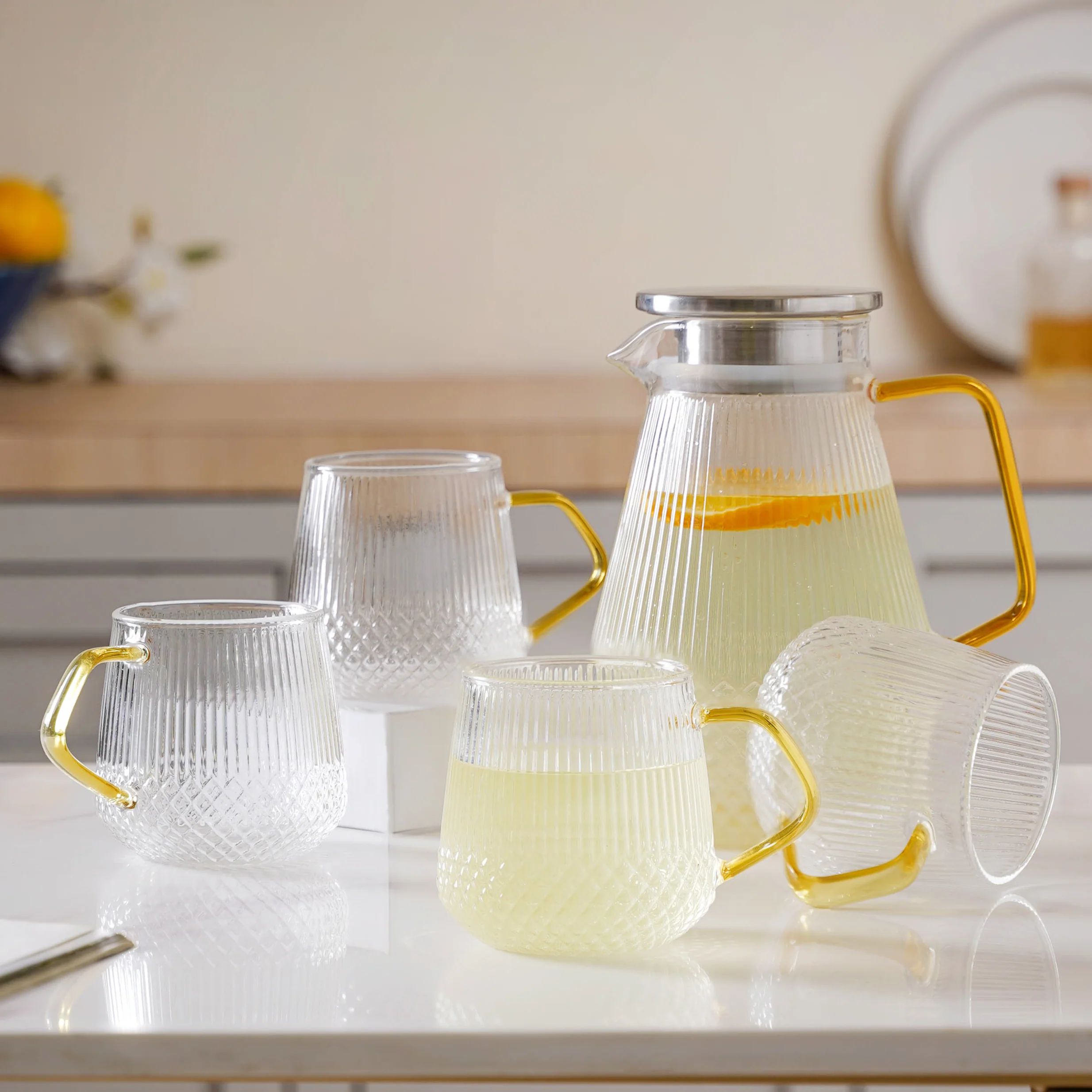 Classic Glass Tea Set of 5 - Image 4