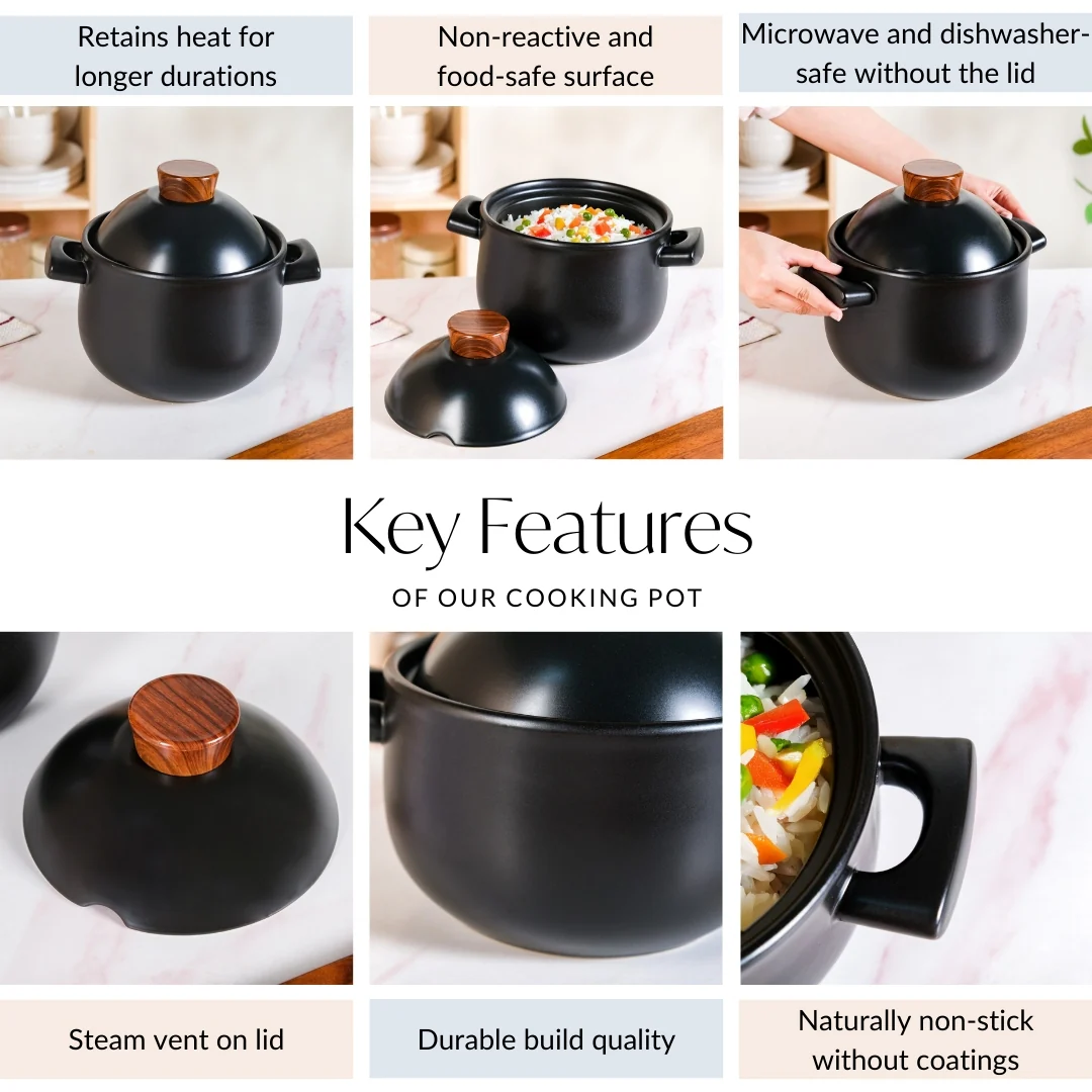Claymist Asian Ceramic Cooking Pot 3900ml - Image 4