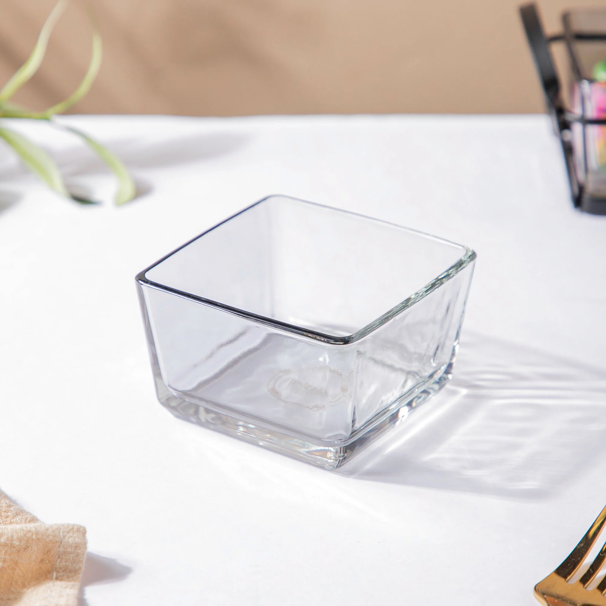 Clear Glass Bowl With Tray Set Of 3 200ml - Image 6