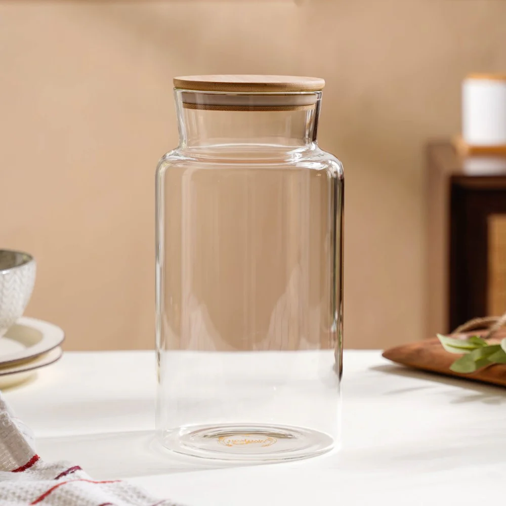 Clear Glass Airtight Container With Lid Large 2.25 L - Image 3