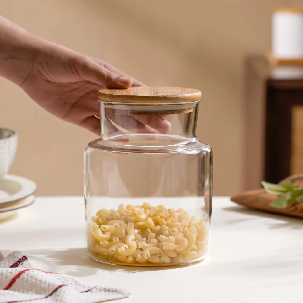 Clear Glass Airtight Container With Lid Small 1.2 L - Image 2