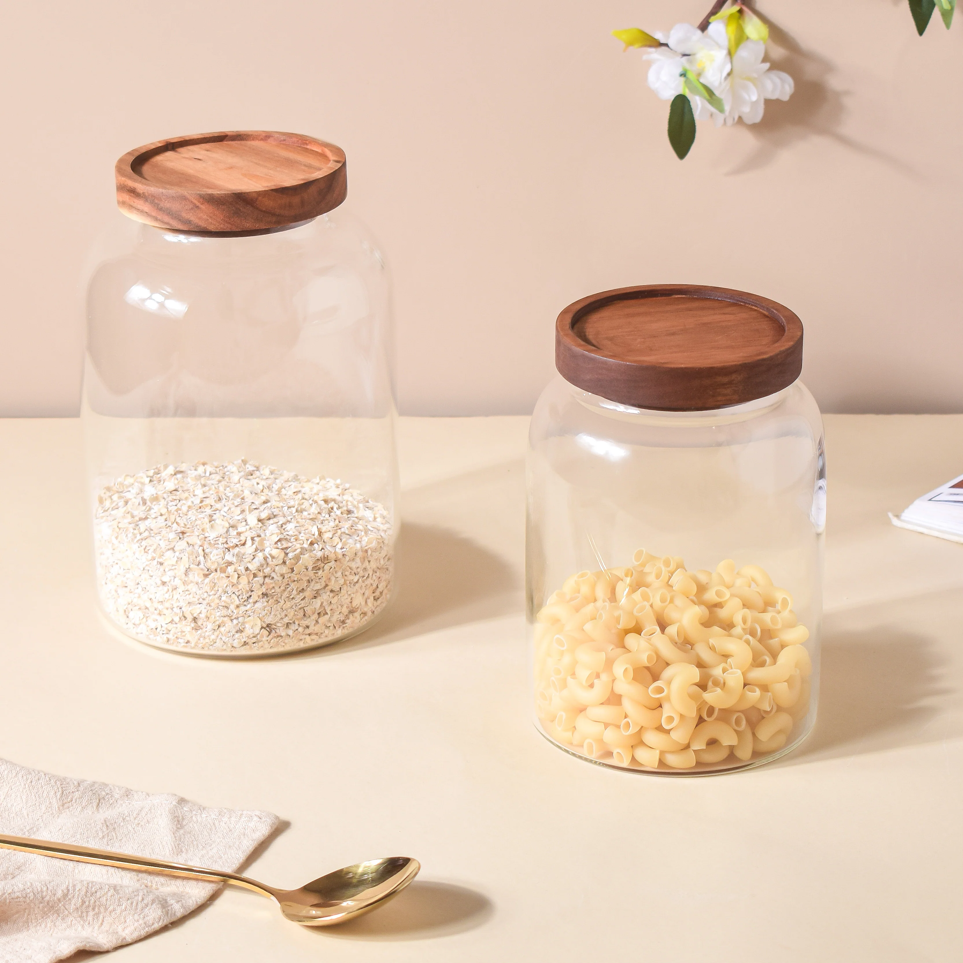 Clear Glass Jar With Lid Large - Image 5