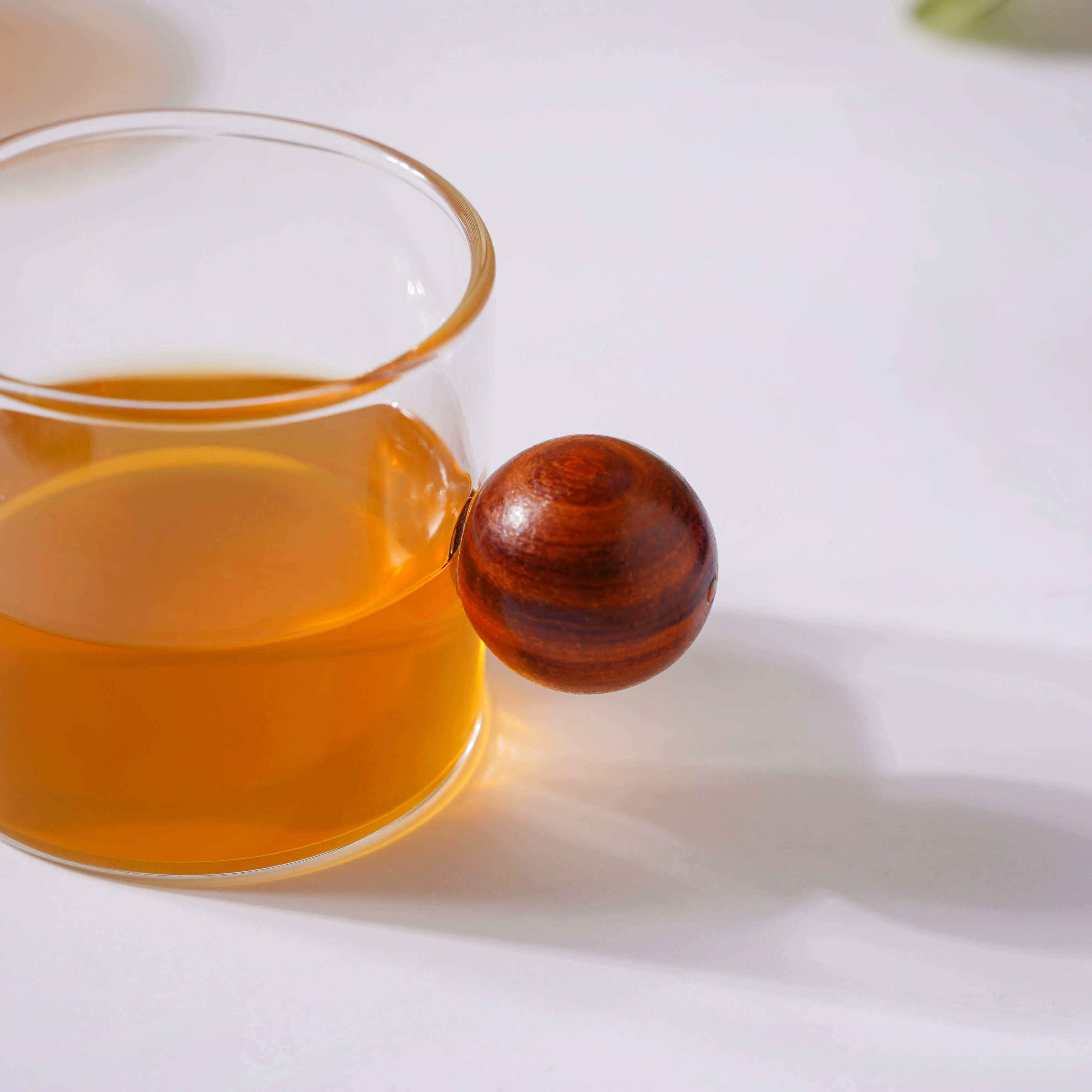 Clear Glass Mug With Knob Handle Small - Image 5