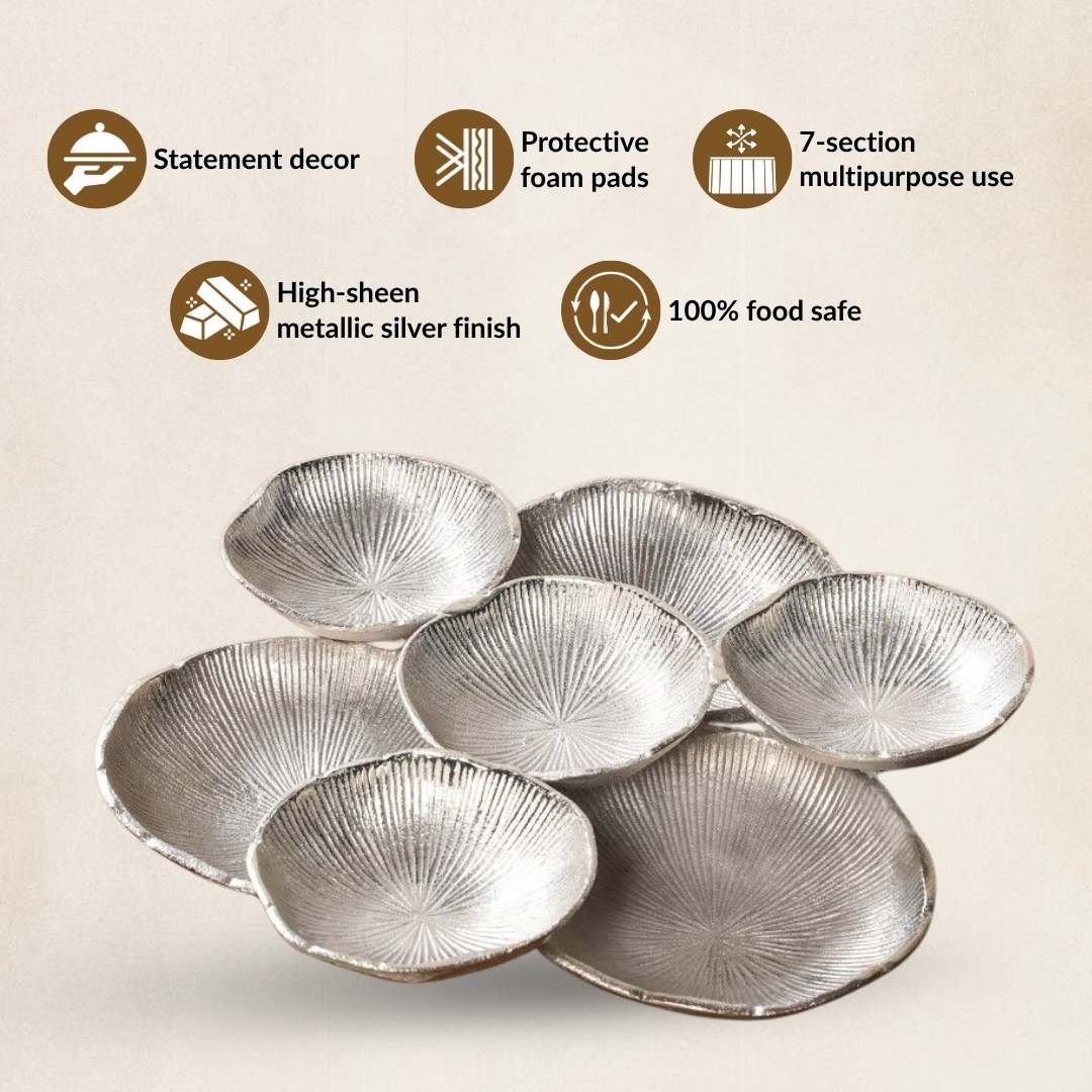 Clustered Bowls Large Platter Silver - Image 4