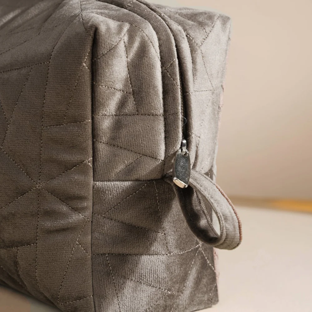 Cocoa Brown Cosmetic Bag Set Of 3 - Image 6