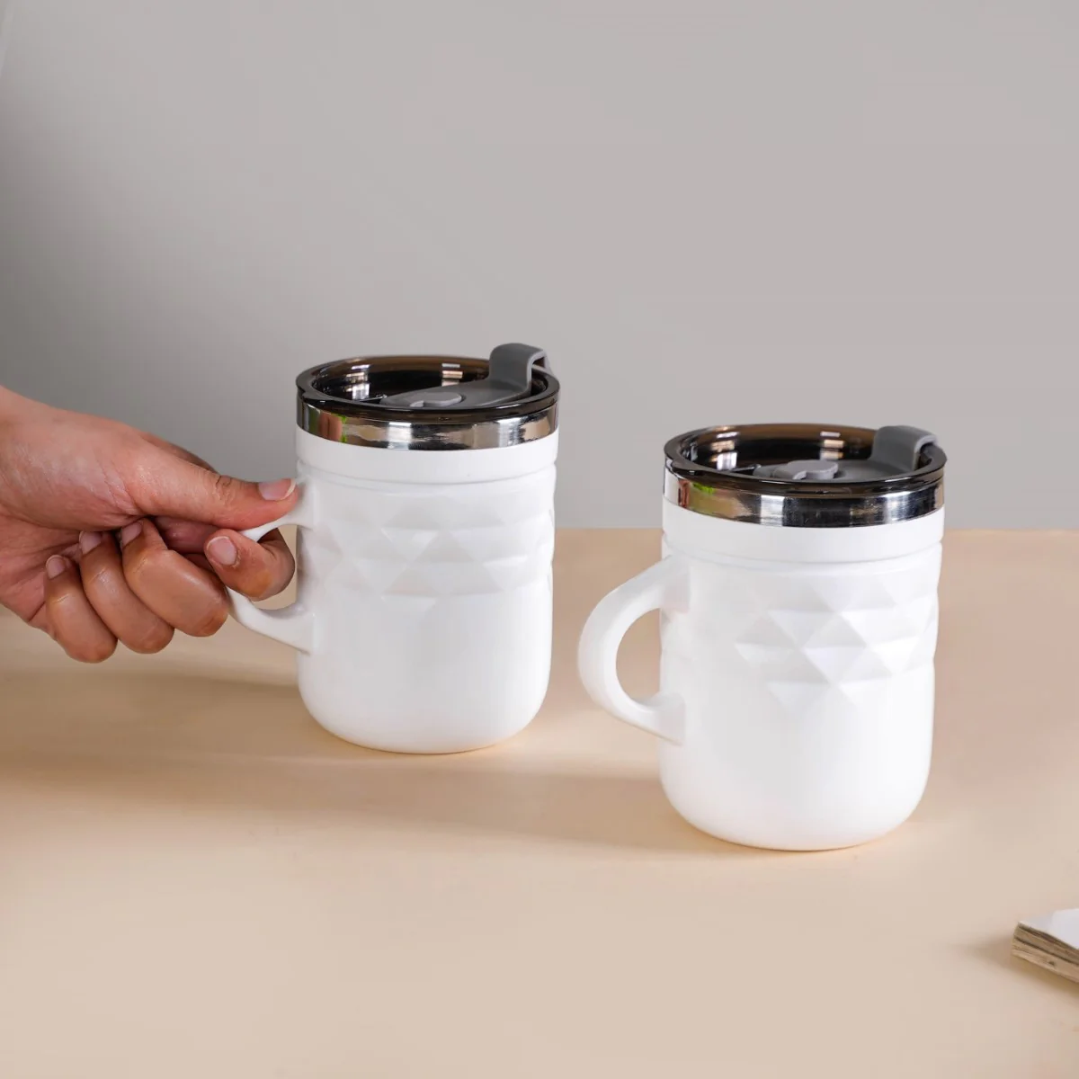Coffee Mug Set Of 2 White 400ml - Image 11