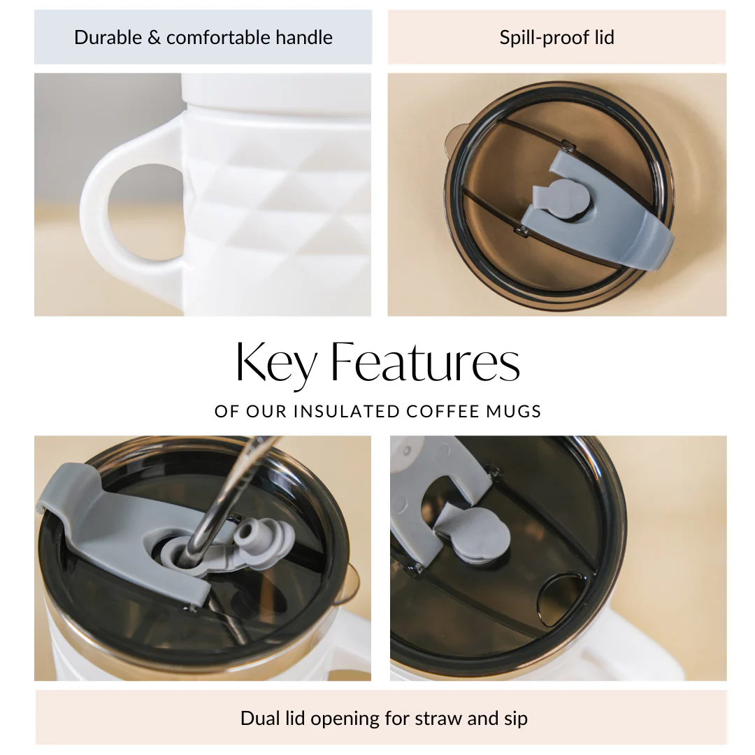Coffee Mug Set Of 2 White 400ml - Image 5