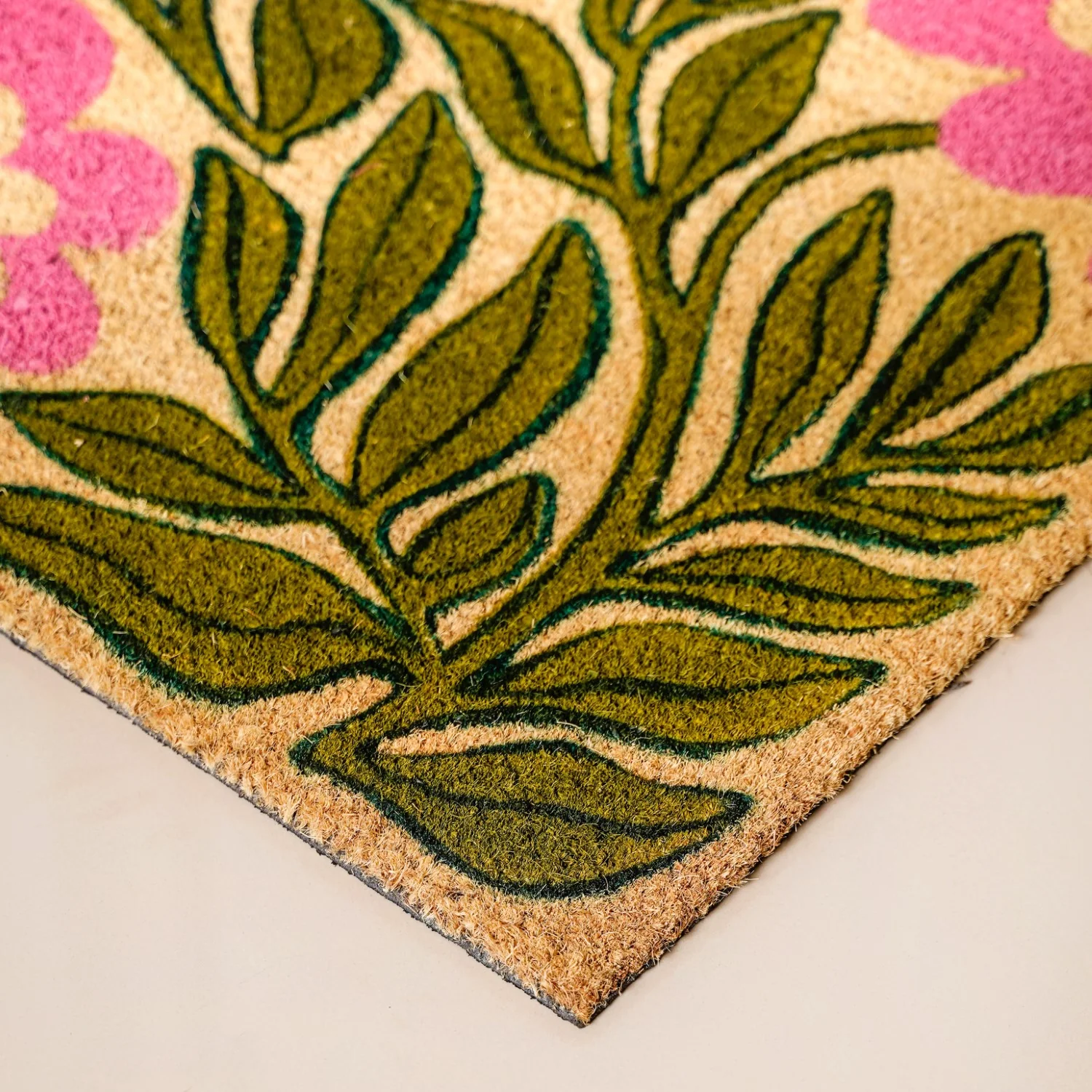 Coir Floor Mat With Floral Print 36x24 Inch - Image 3