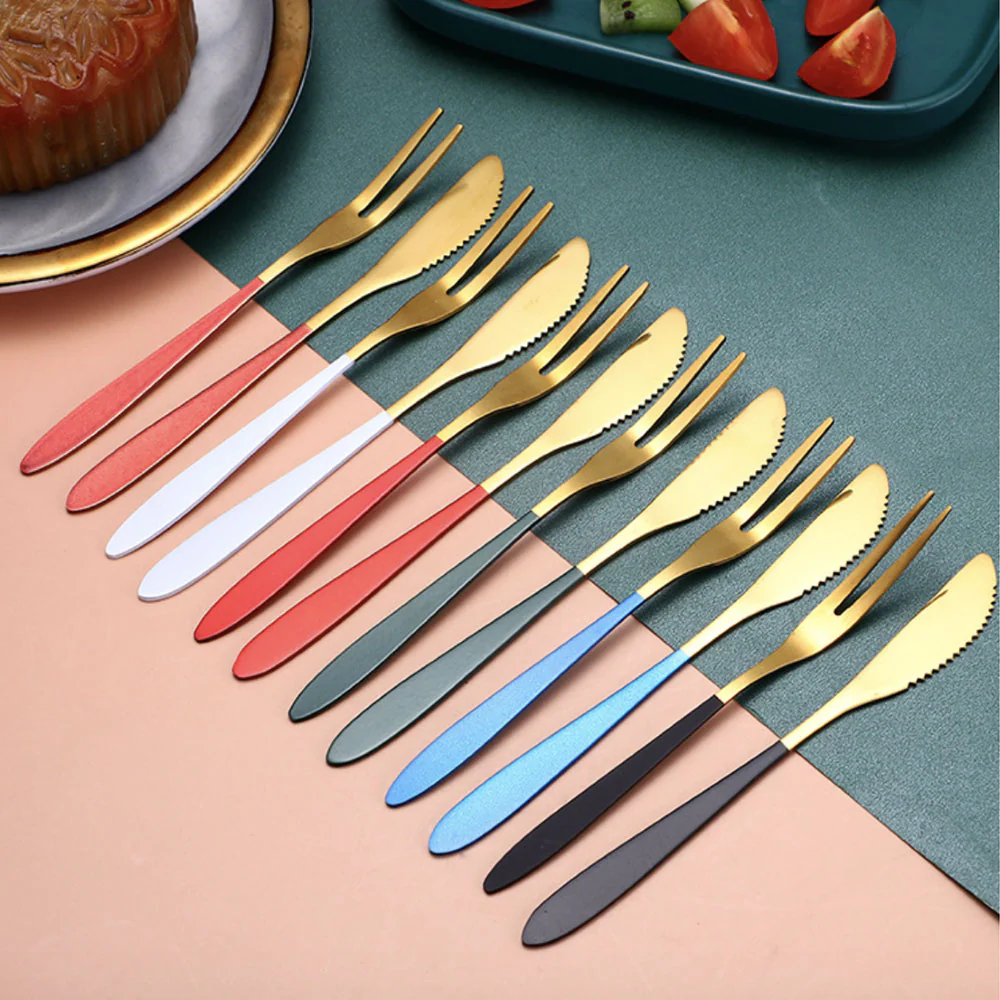 Colored Knife And Fork Set - Image 3